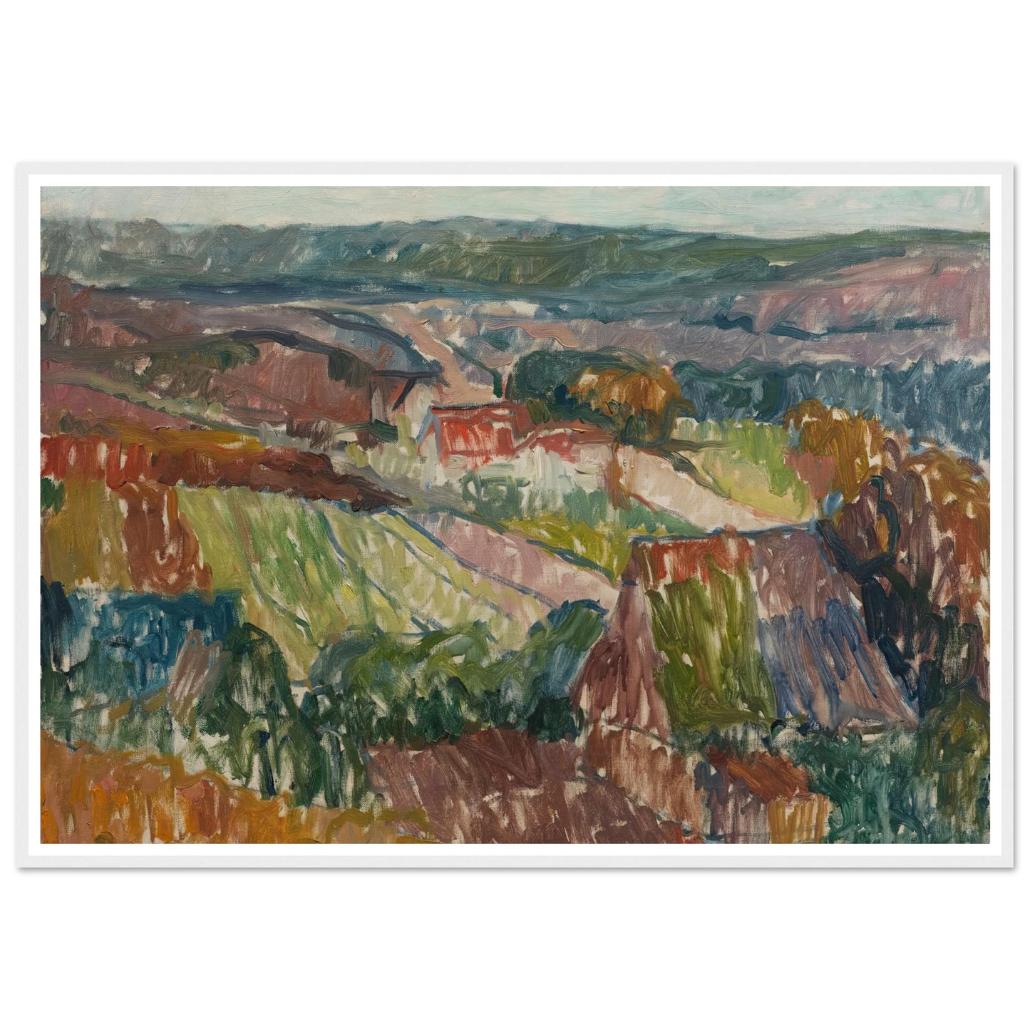 Landschaft bei Hetschburg (1907) Art Print | Christian Rohlfs-Quipham Collections