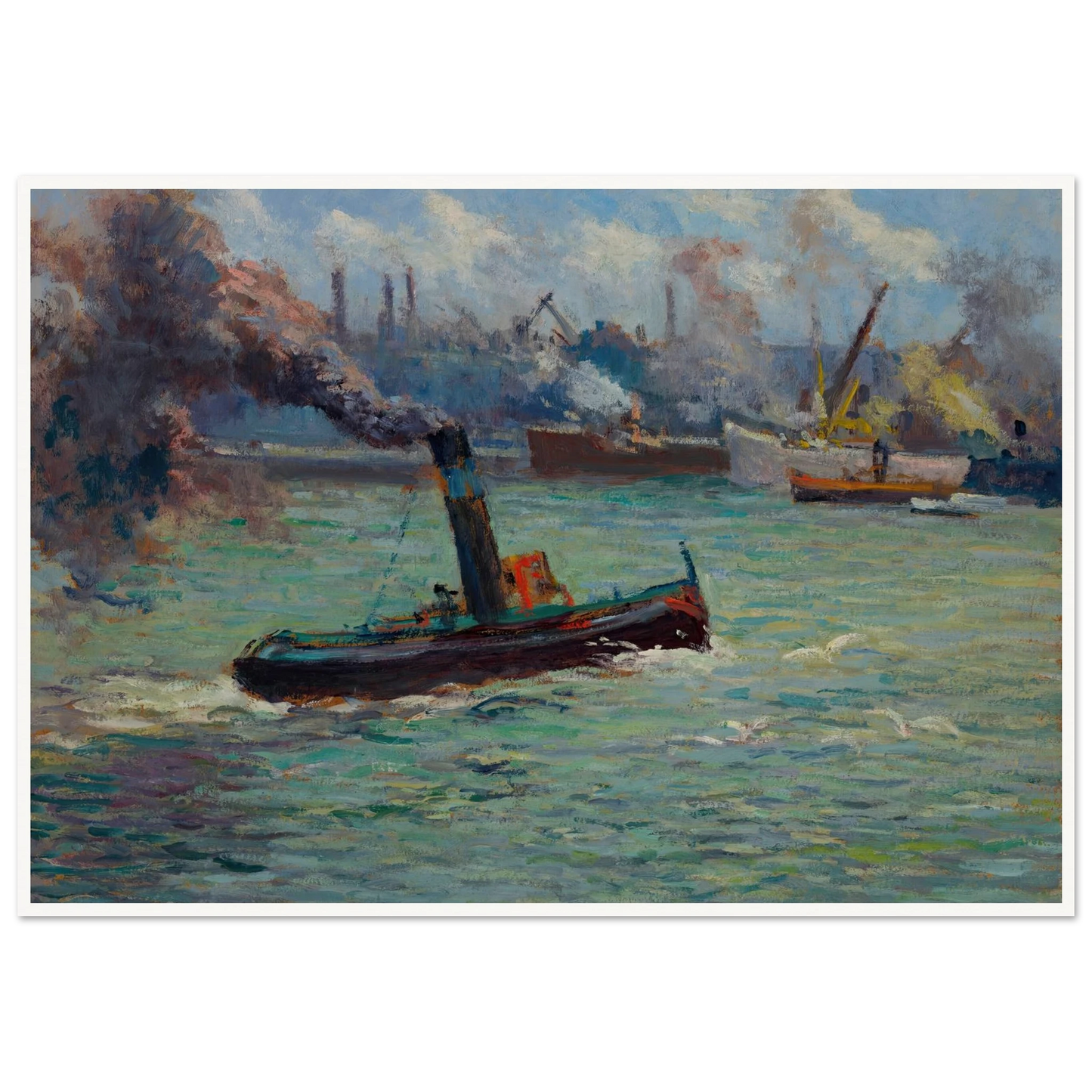 Le port de Rouen Art Print | Maximilien Luce-Quipham Collections