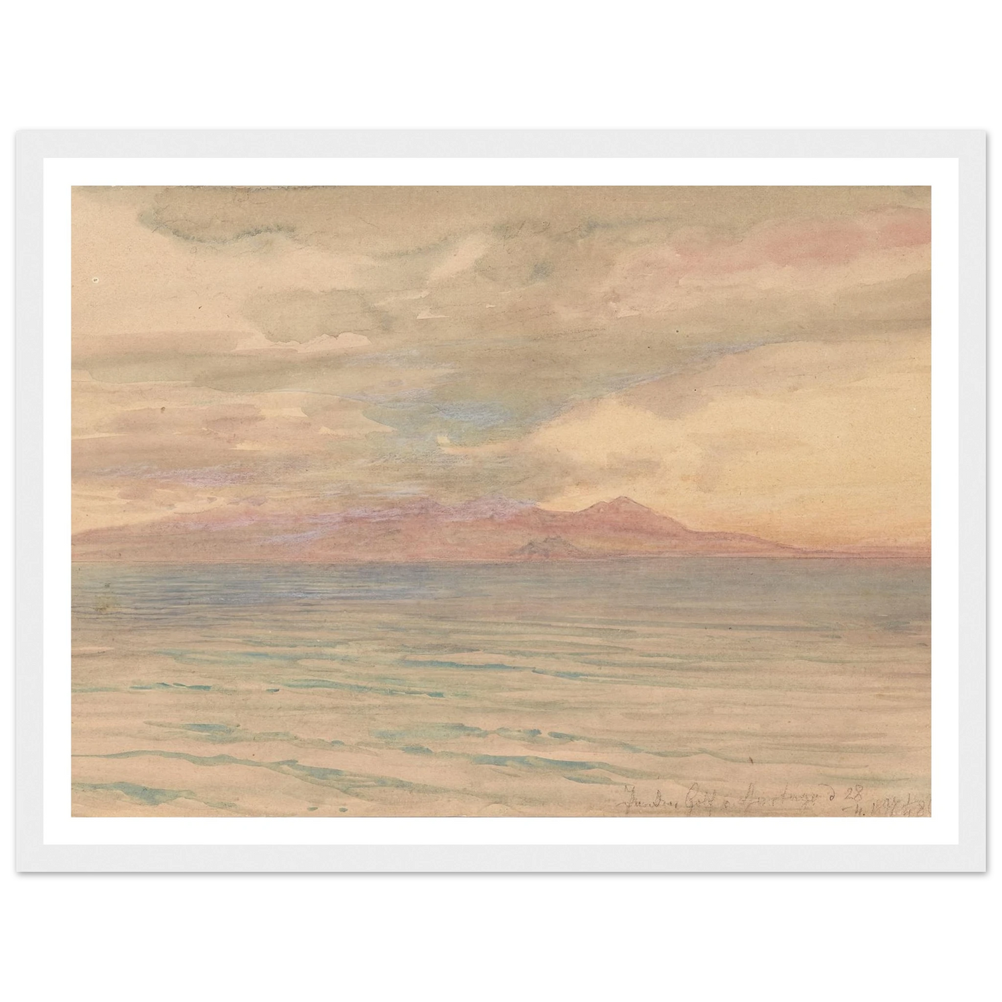 Sonnenuntergang im Golf von Karthago (1897) Art Print | Josef Hoffmann-Quipham Collections