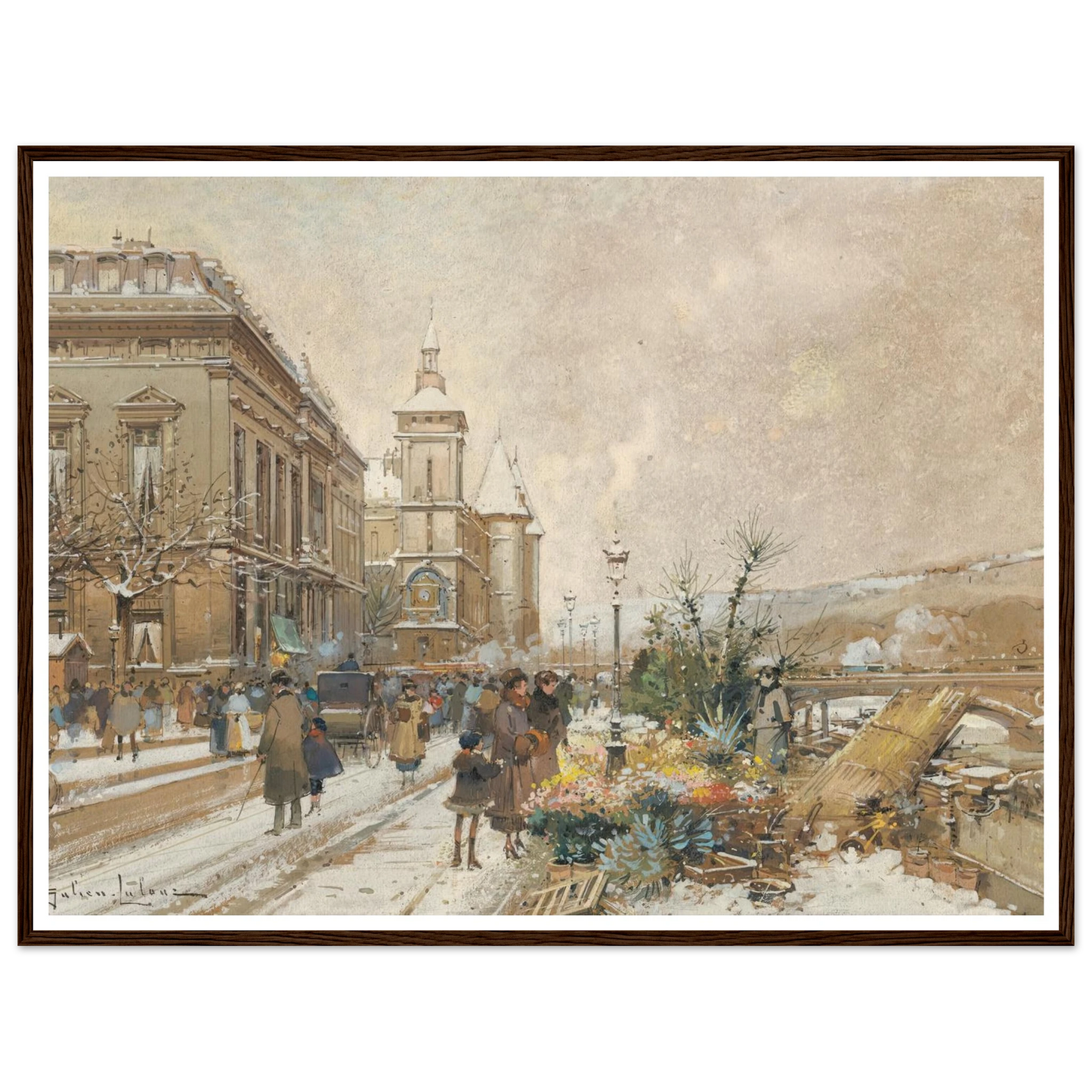 Le Marché aux fleurs Art Print | Eugene Galien Laloue-Quipham Collections