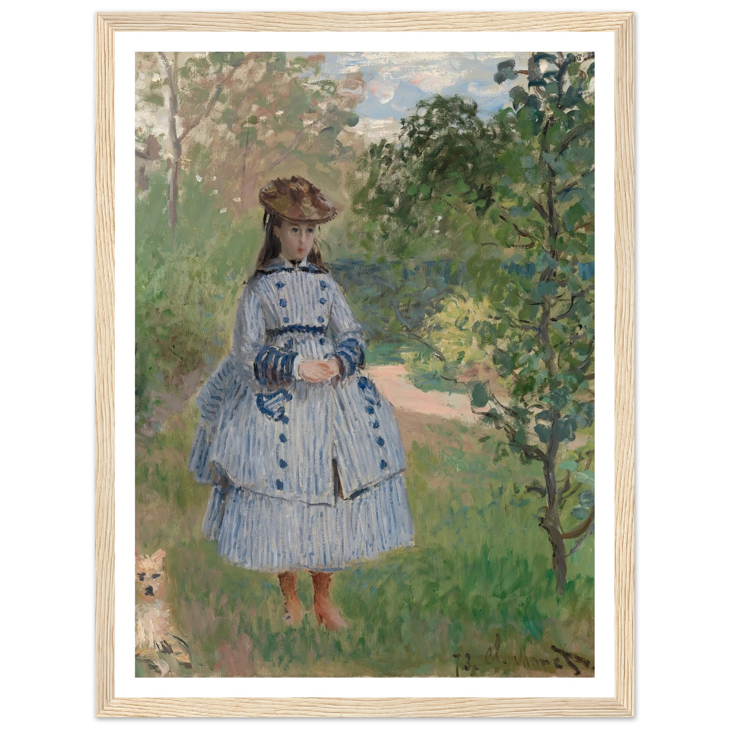Girl with Dog (1873) Art Print | Claude Monet-Quipham Collections