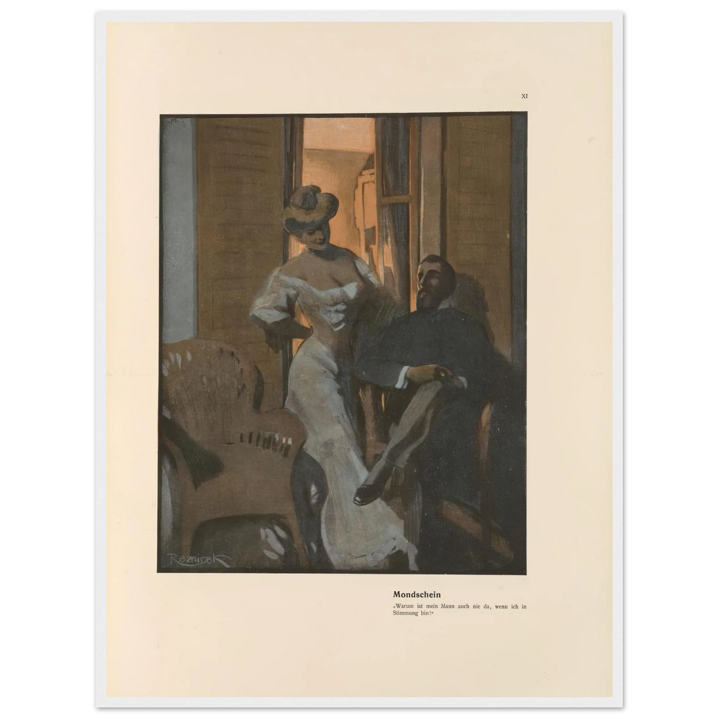Mondschein (1908) Art Print | Ferdinand Freiherr von Reznicek-Quipham Collections