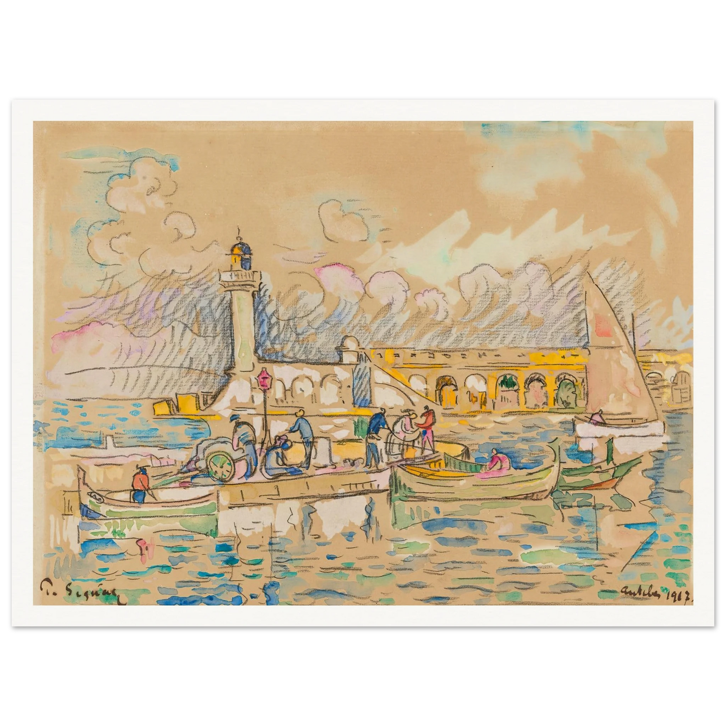 Antibes (1917) Art Print | Paul Signac-Quipham Collections