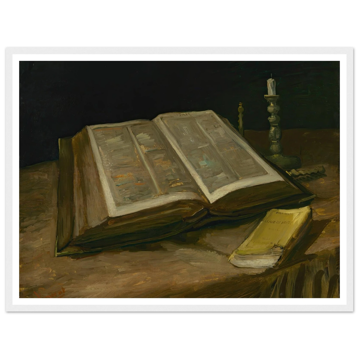 Still Life with Bible (1885) Art Print | Vincent van Gogh-Quipham Collections