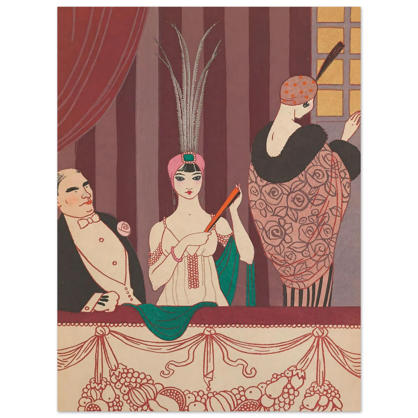 La Loge (1914) Art Print | George Barbier-Quipham Collections