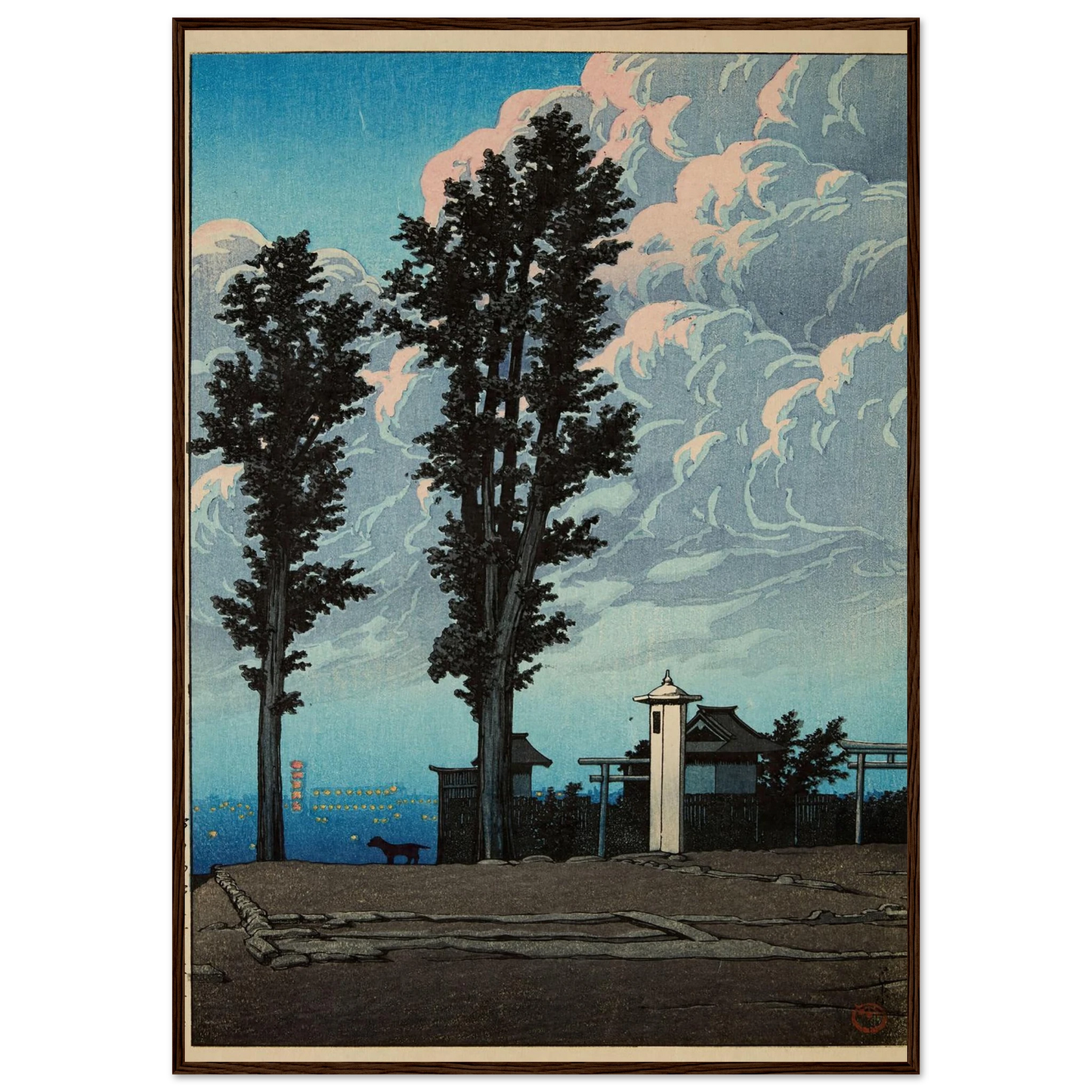 Kanda Myojin keidai (Kanda Myojin Shrine precent) (1926) Art Print | Kawase Hasui-Quipham Collections