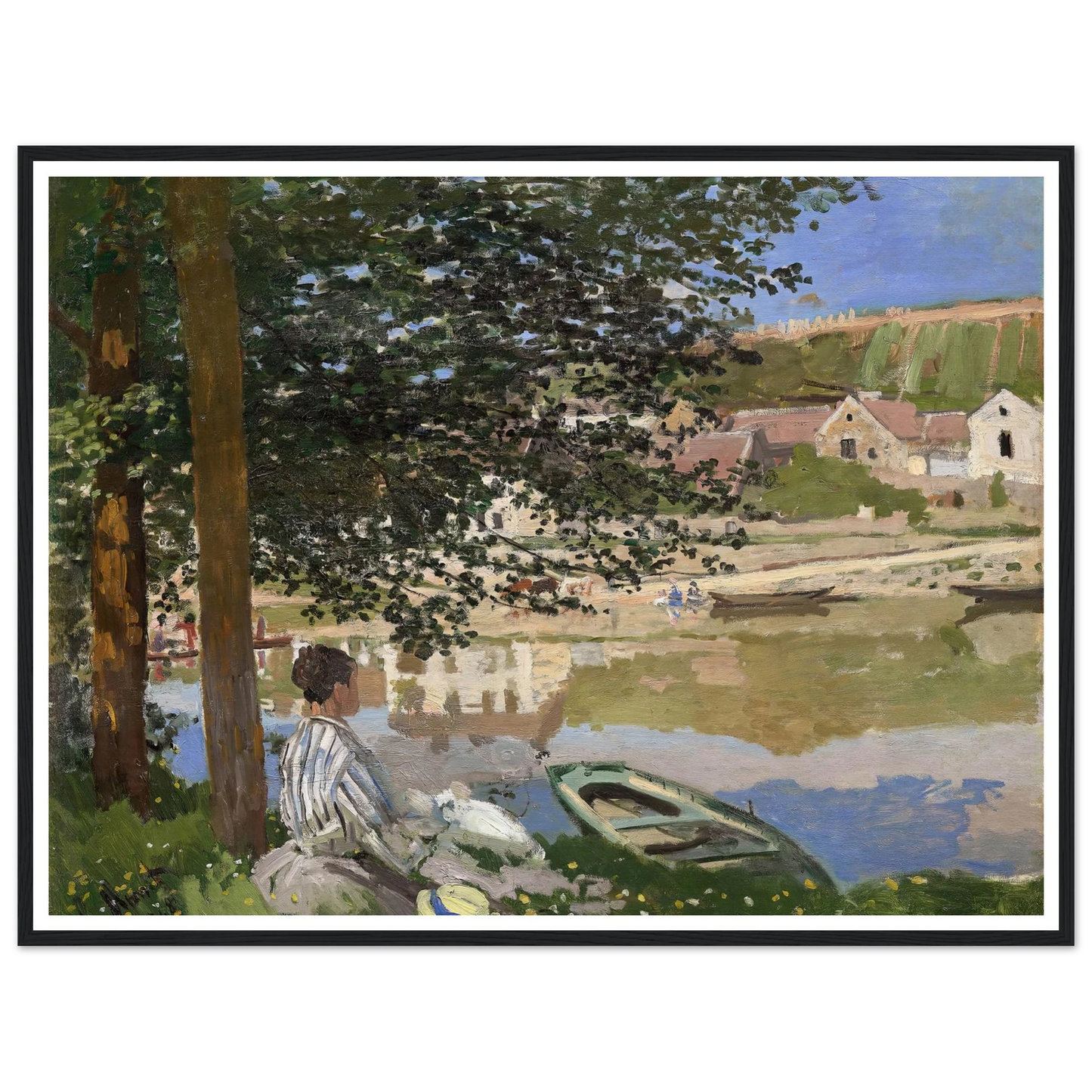 On the Bank of the Seine, Bennecourt (1868) Art Print | Claude Monet-Quipham Collections