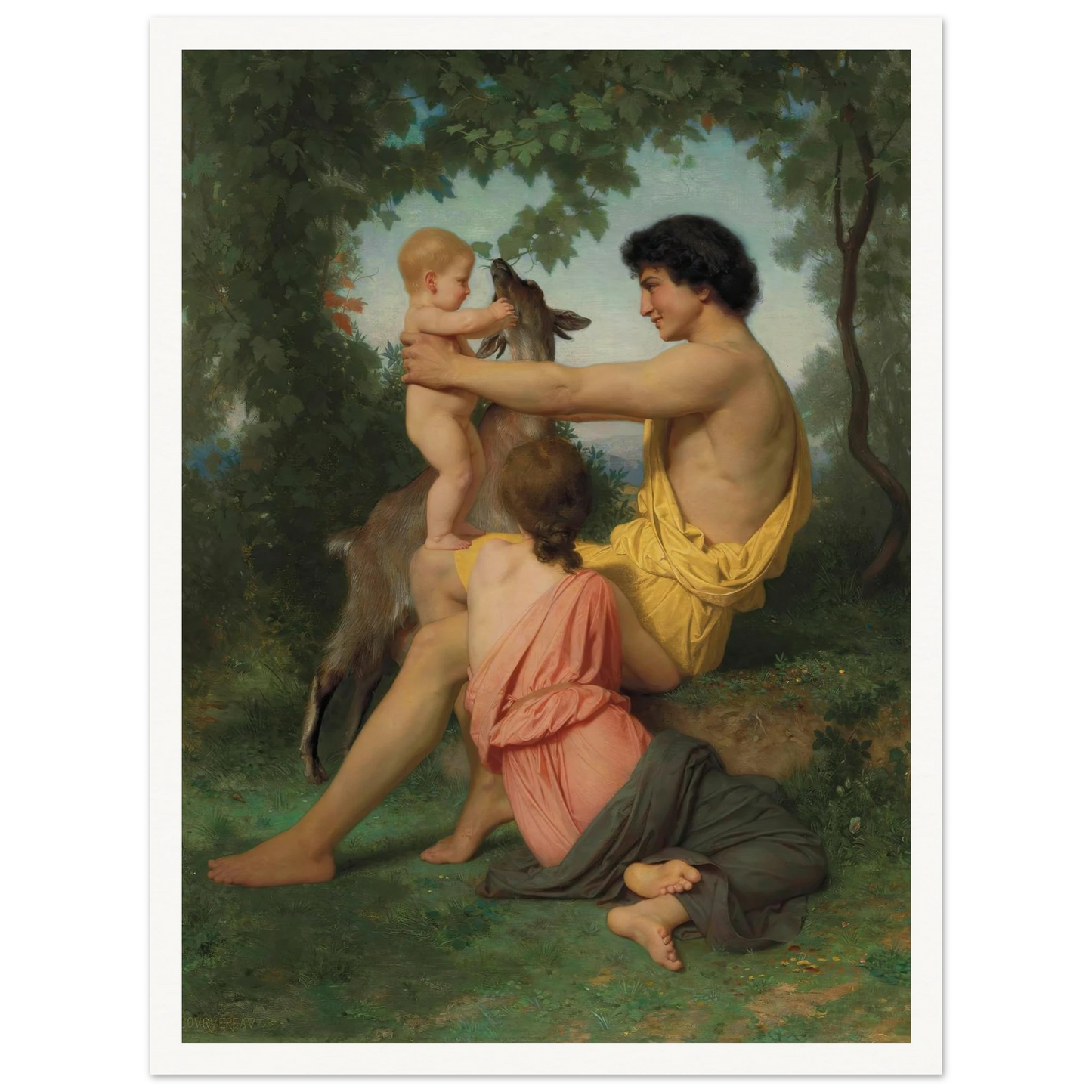Idylle; famille antique Art Print | William Bouguereau-Quipham Collections