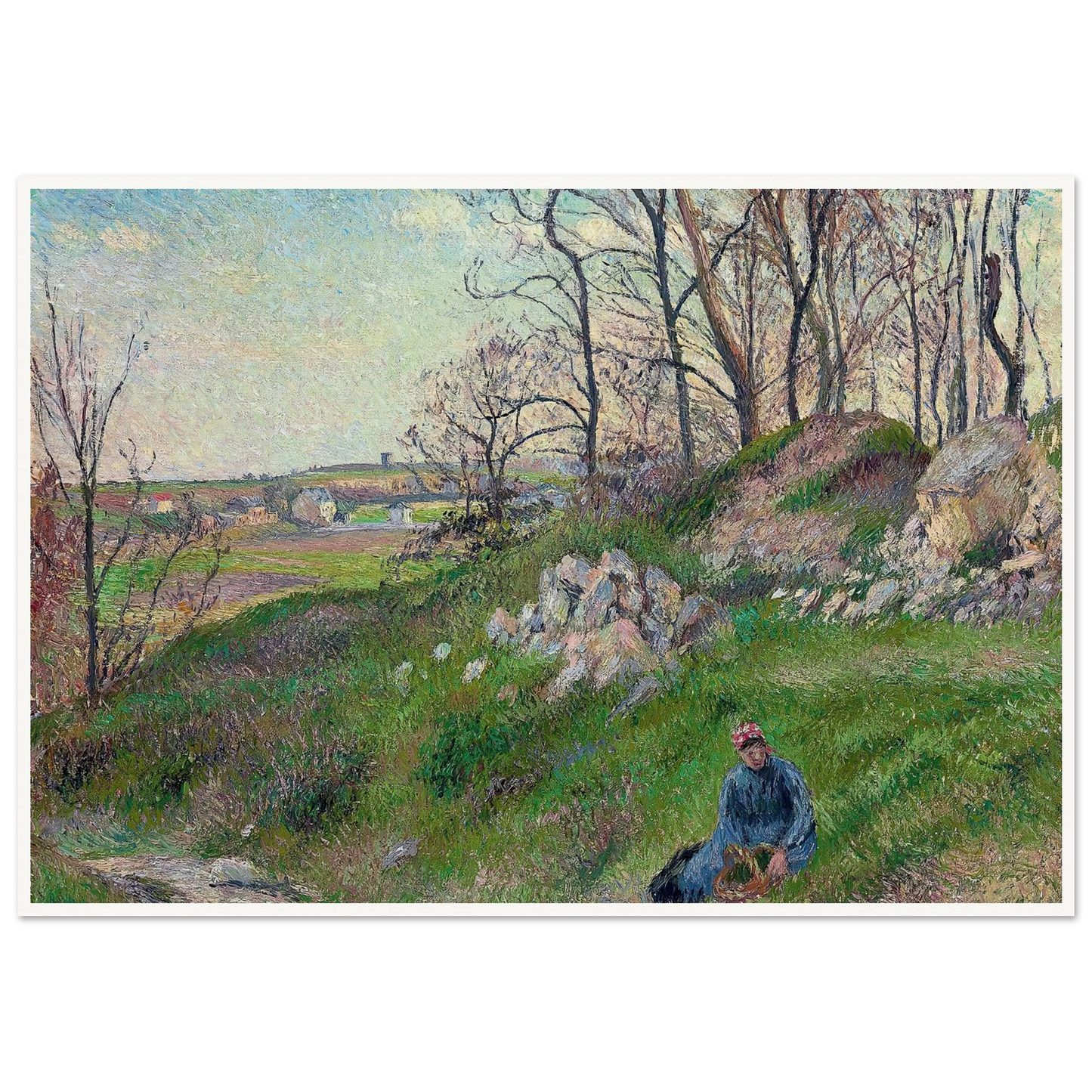 Les carrières du Chou, Pontoise (1882) Art Print | Camille Pissarro-Quipham Collections