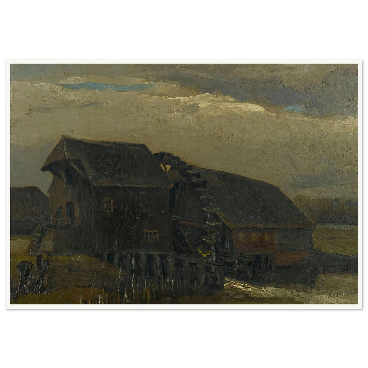 Water Mill At Opwetten (1884) Art Print | Vincent van Gogh-Quipham Collections
