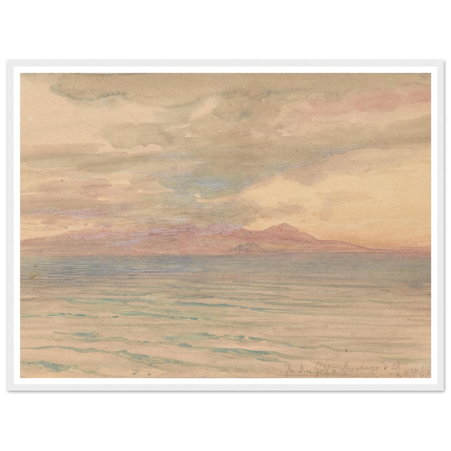 Sonnenuntergang im Golf von Karthago (1897) Art Print | Josef Hoffmann-Quipham Collections