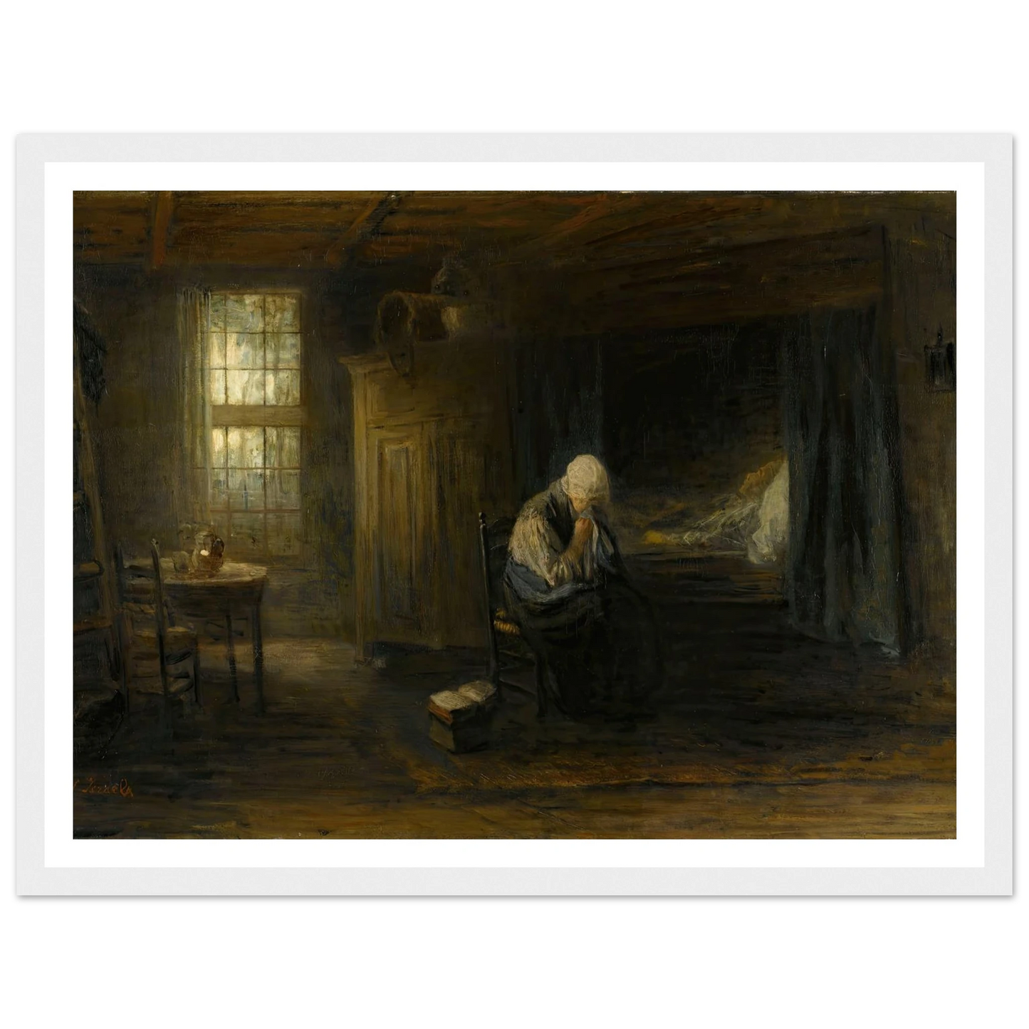 ‘Alone in the World’ (1878) Art Print | Jozef Israels-Quipham Collections