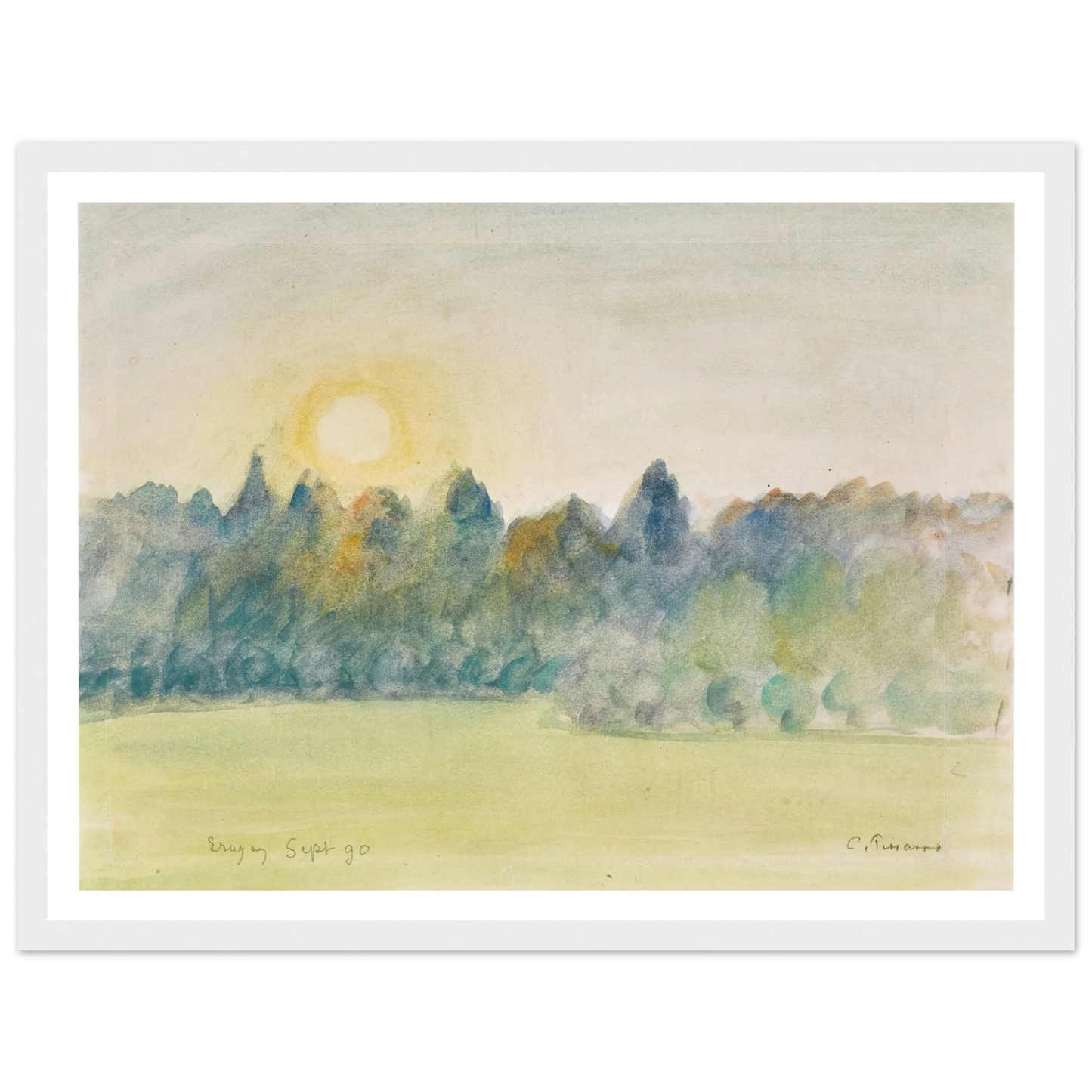 Eragny (1890) Art Print | Camille Pissarro-Quipham Collections