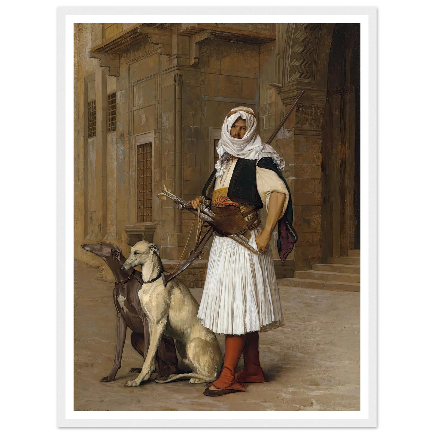 Arnaut and two Whippets (1867) Art Print | Jean Leon Gerome-Quipham Collections