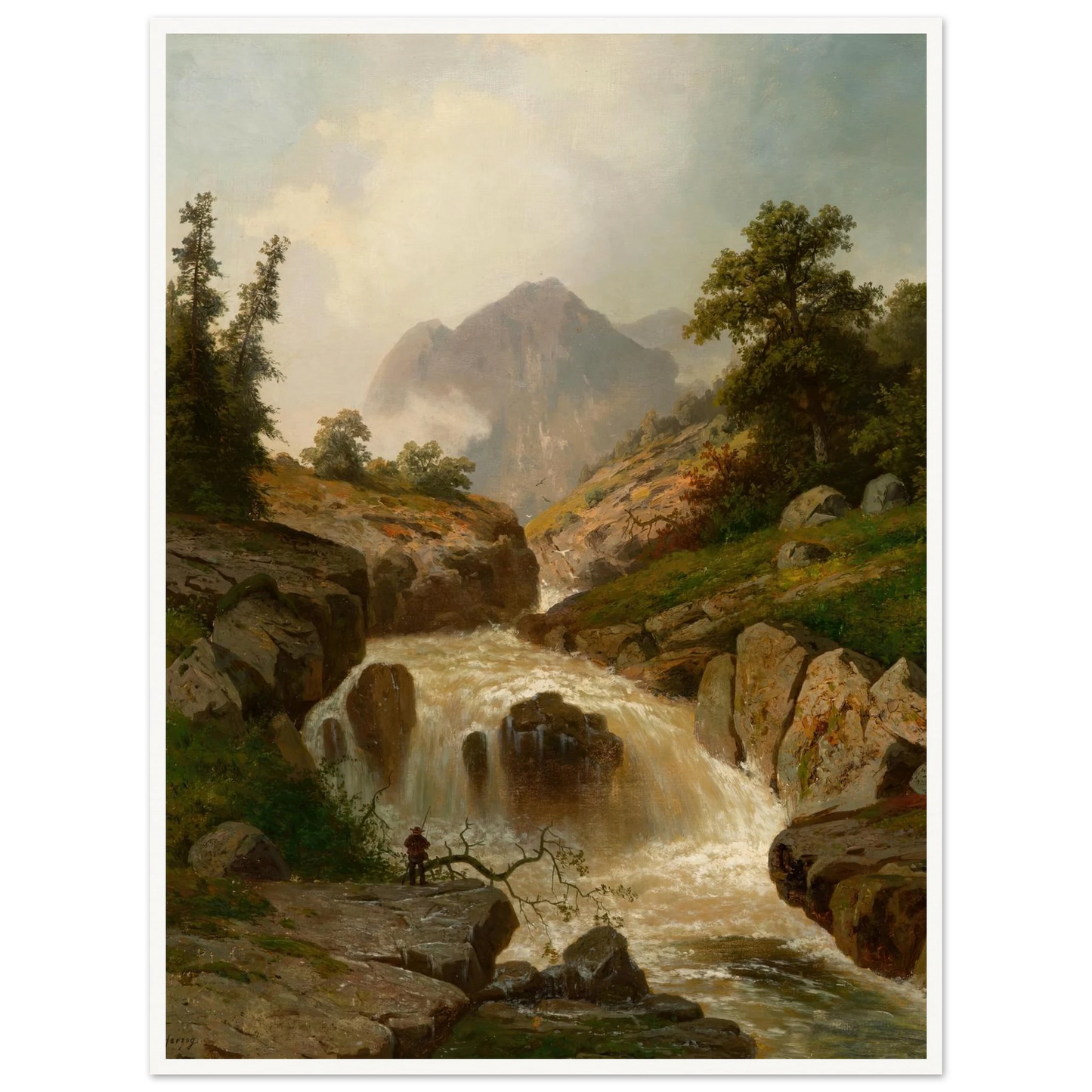 The Rippling River Art Print | Hermann Ottomar Herzog-Quipham Collections