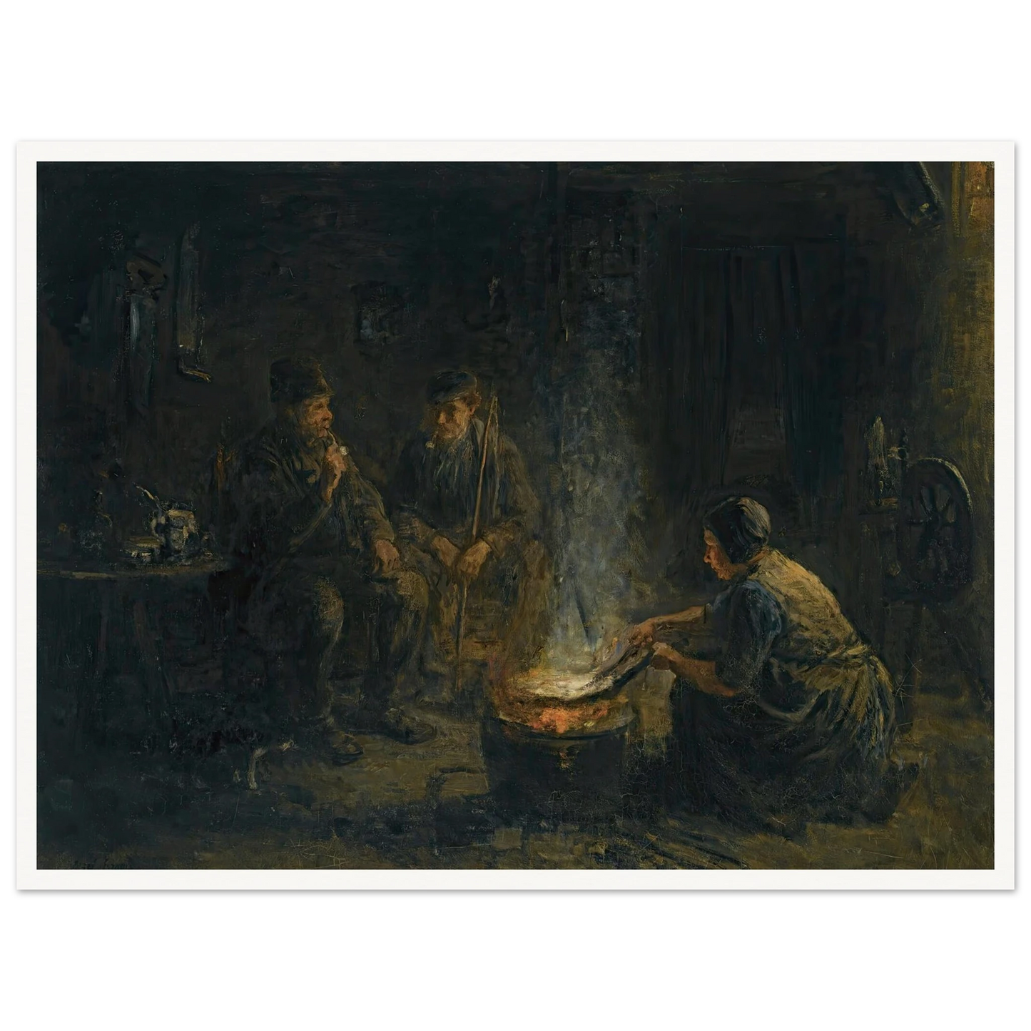 Preparing the meal Art Print | Jozef Israels-Quipham Collections