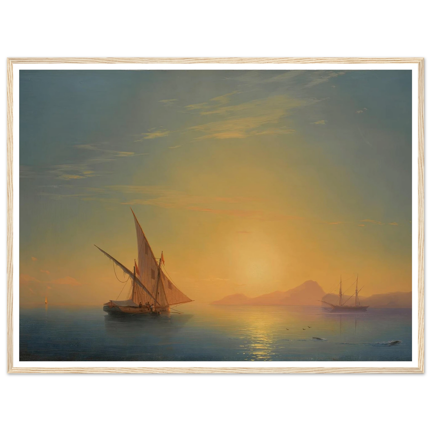 Sunset Over Ischia (1857) Art Print | Ivan Konstantinovich Aivazovsky-Quipham Collections