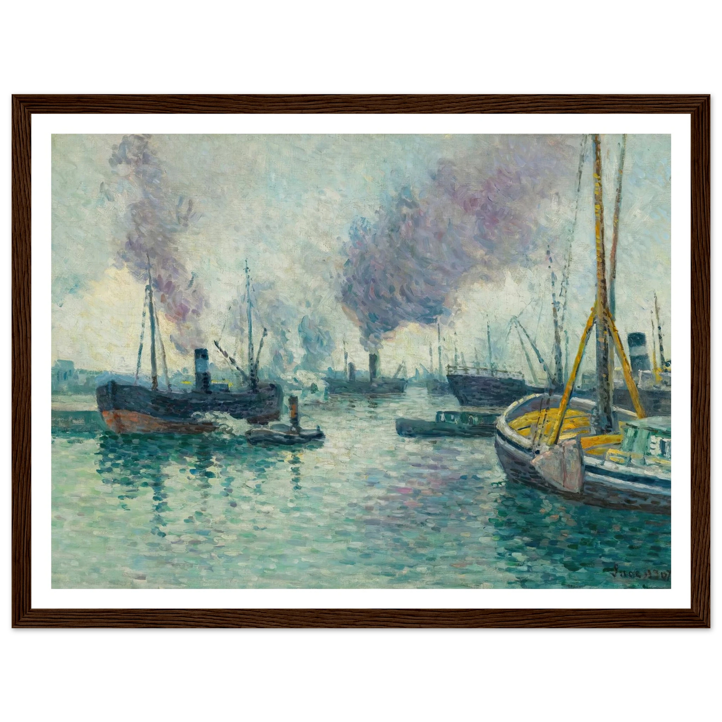 Le Port De Rotterdam (1907) Art Print | Maximilien Luce-Quipham Collections