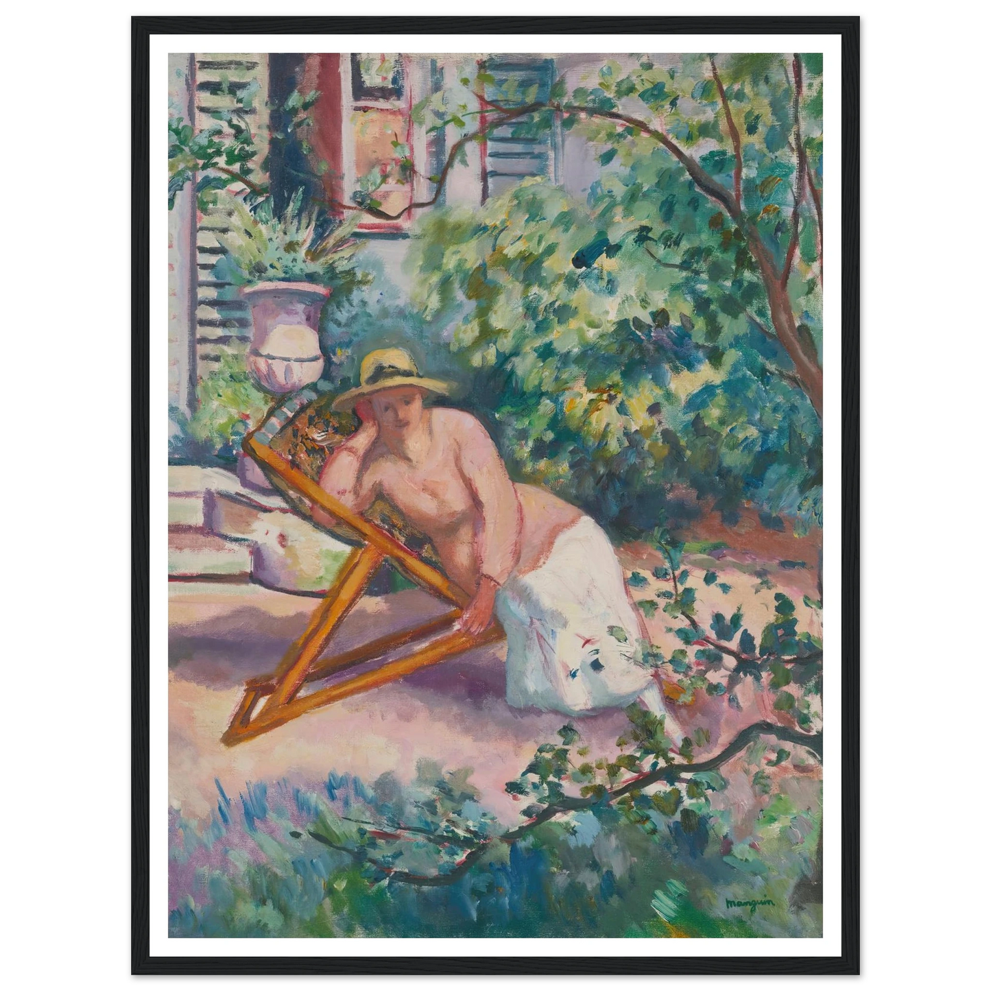 Jeanne Dans Le Jardin De Neuilly (1919) Art Print | Henri Manguin-Quipham Collections