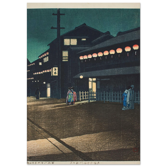 Osaka Soemon-cho no yu (Evening in Soemon-cho, Osaka) (1933) Art Print | Kawase Hasui-Quipham Collections