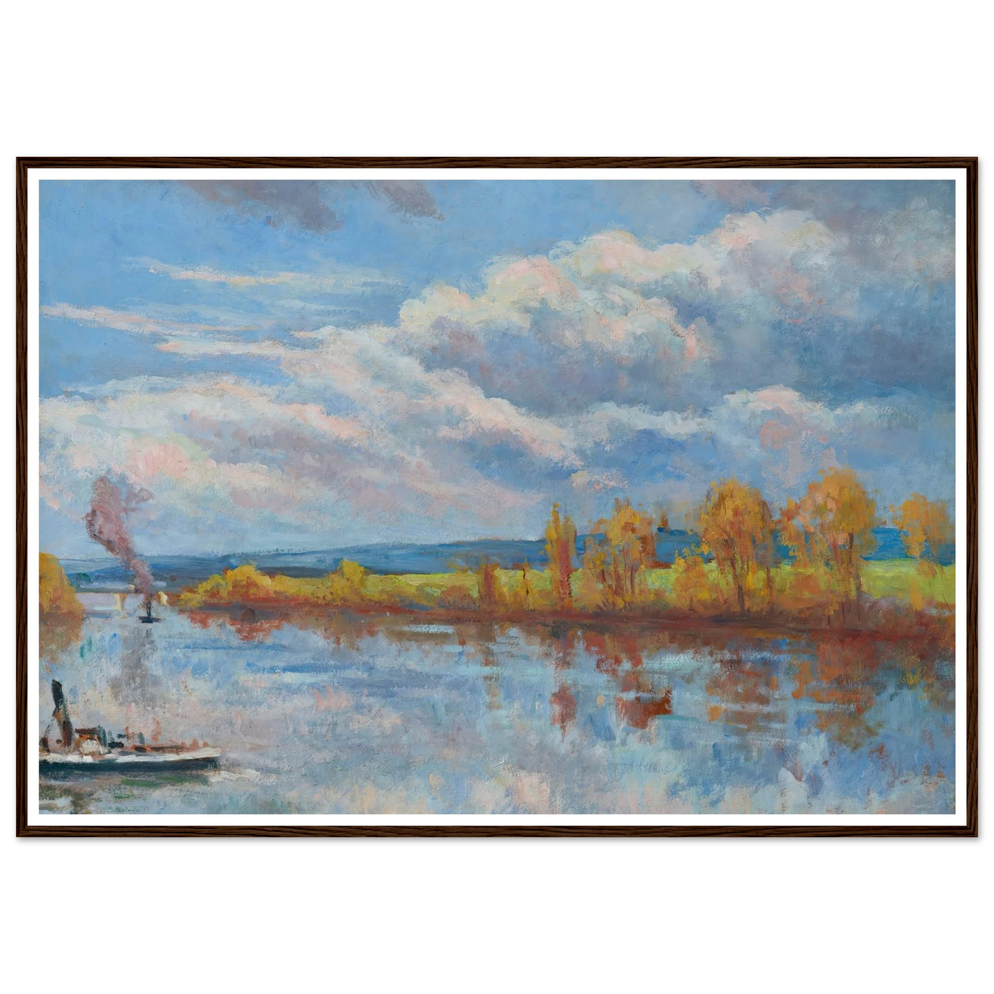 Bords de Seine à Guernes Art Print | Maximilien Luce-Quipham Collections