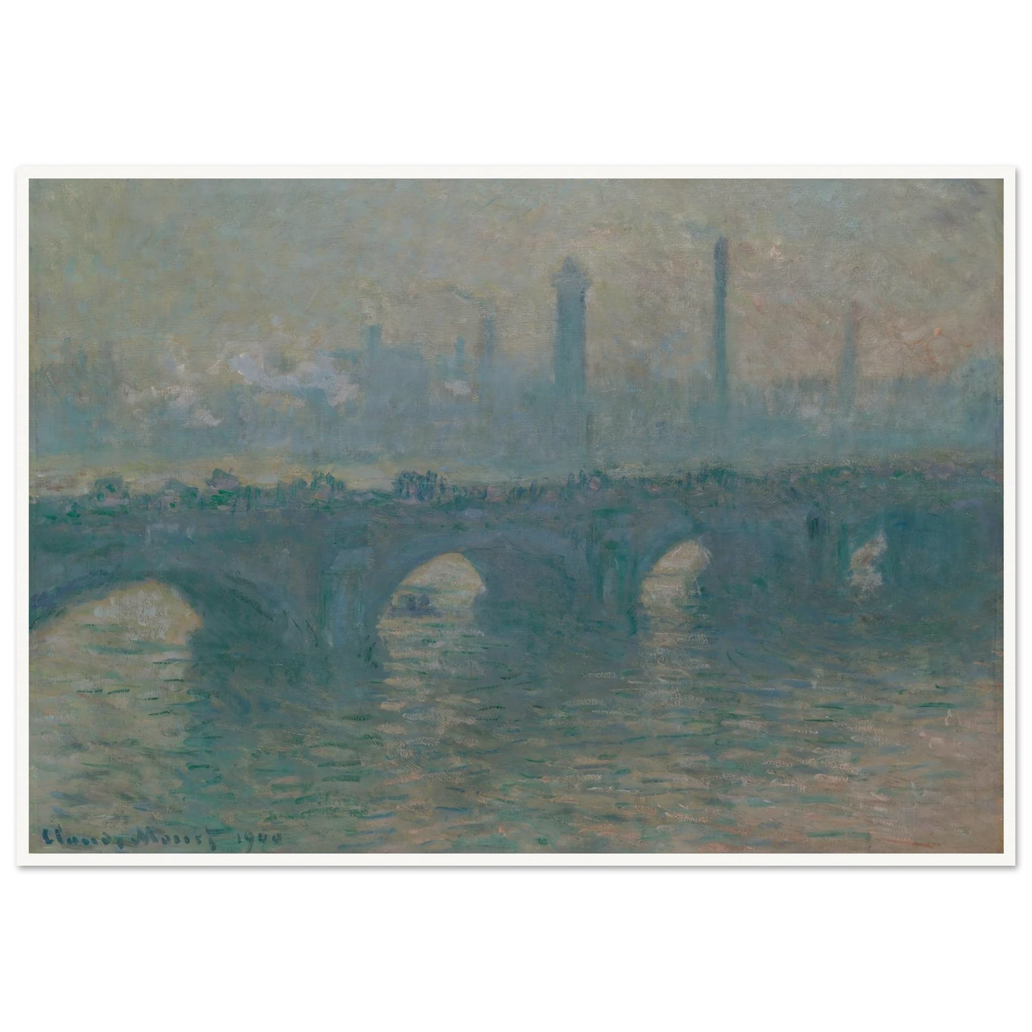 Waterloo Bridge, Gray Weather (1900) Art Print | Claude Monet-Quipham Collections