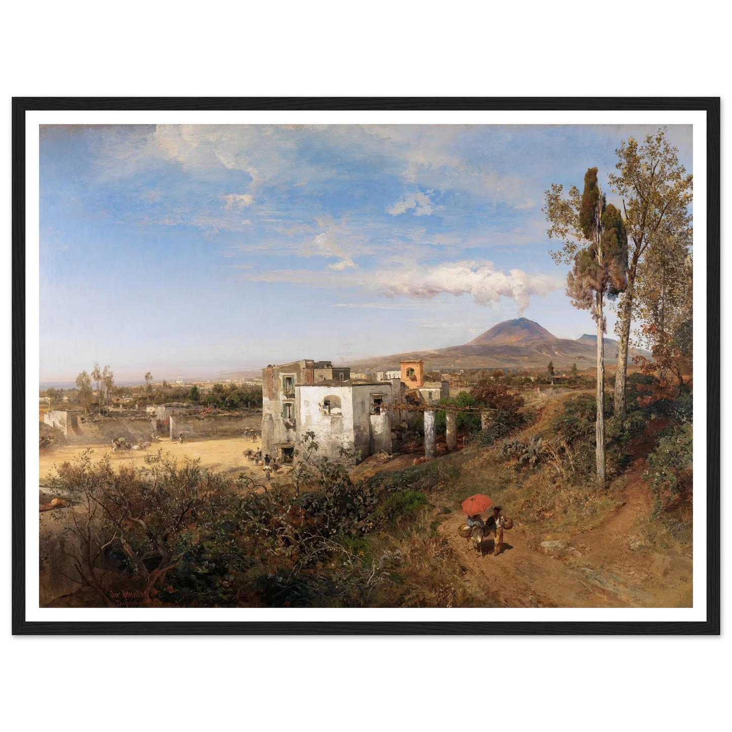 Landschaft bei Pompeji (1863) Art Print | Oswald Achenbach-Quipham Collections