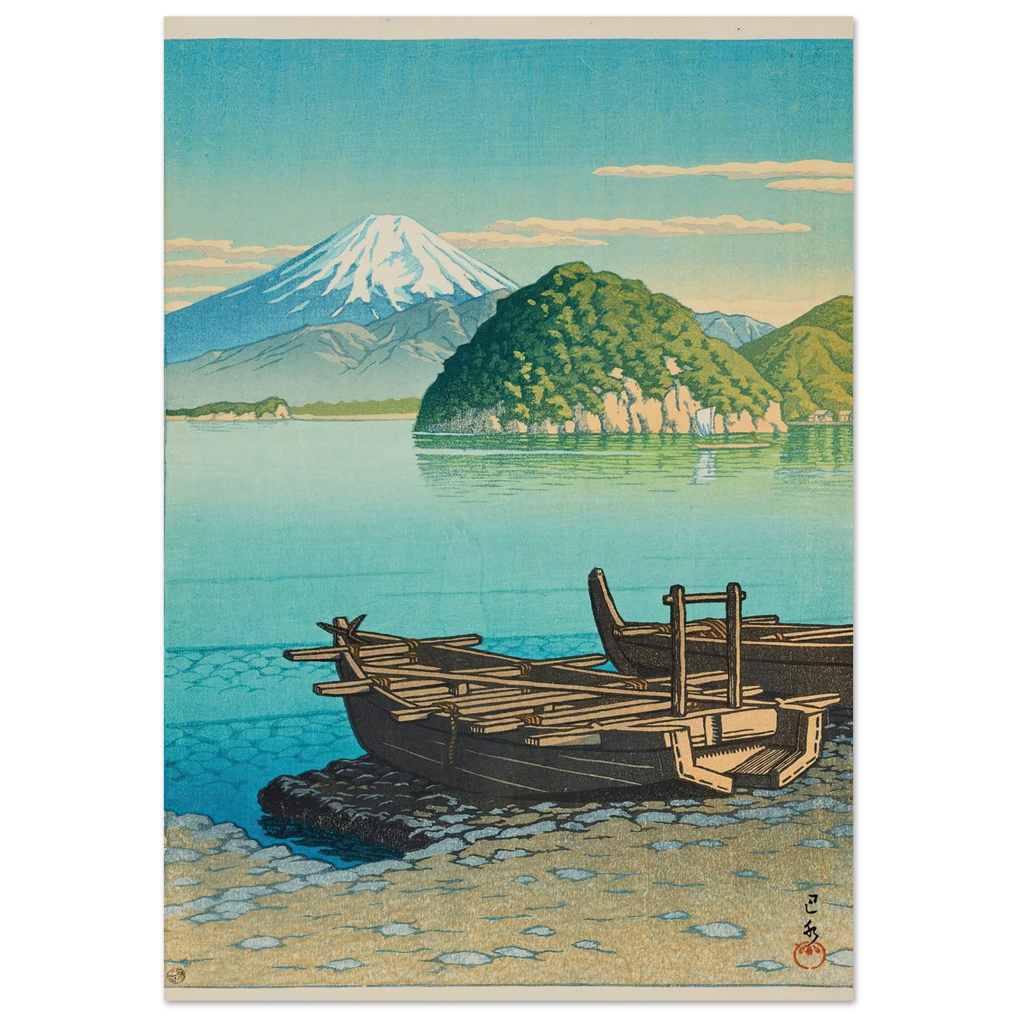 Mitohama no asa (Morning at Mitohama) (1953) Art Print | Kawase Hasui-Quipham Collections