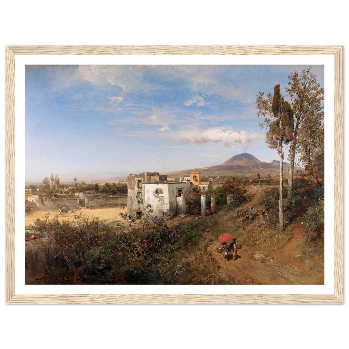Landschaft bei Pompeji (1863) Art Print | Oswald Achenbach-Quipham Collections