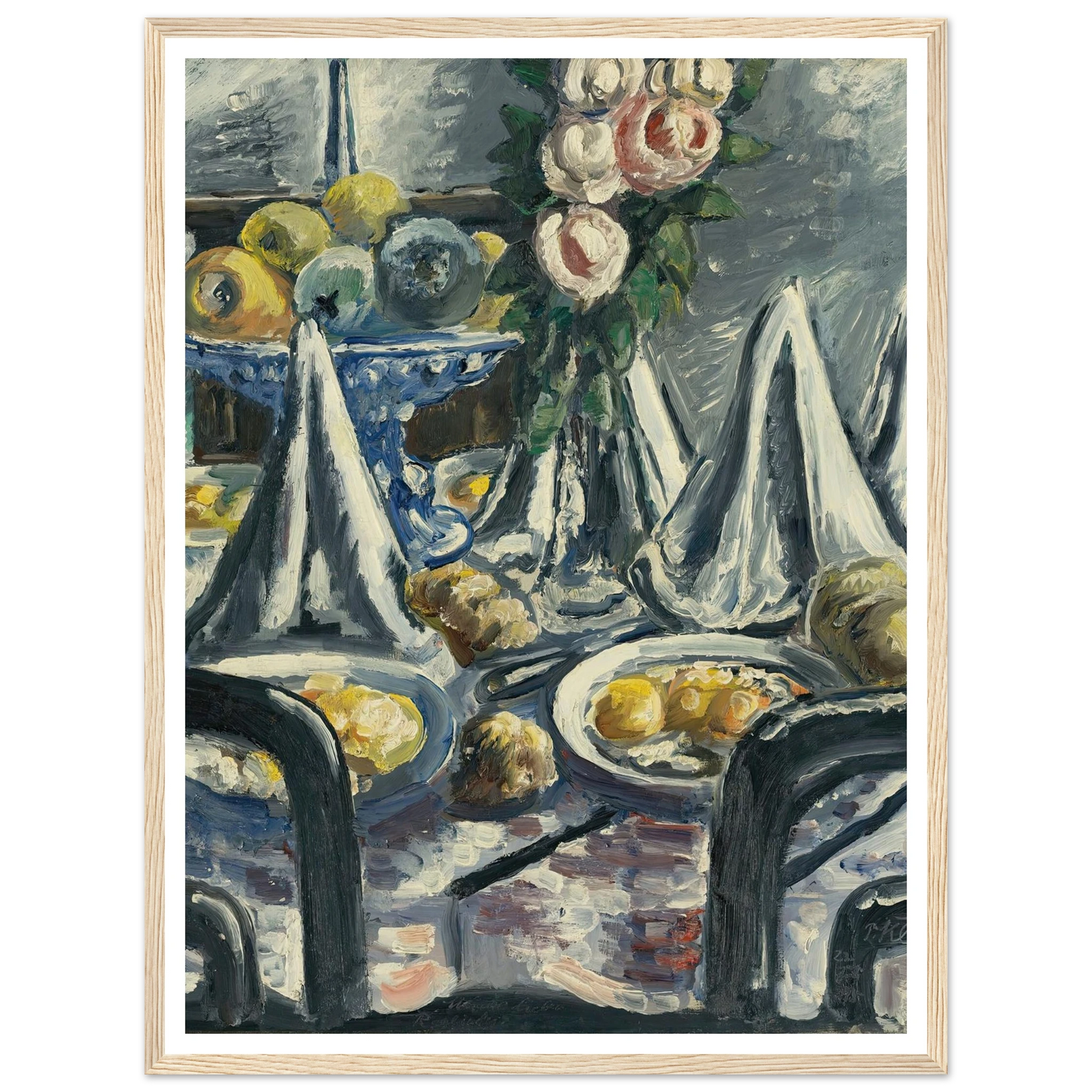 Gedeckter Tisch Mit Servietten Und Rosen (Table Set With Napkins And Roses) (1948) Art Print | Paul Kleinschmidt-Quipham Collections