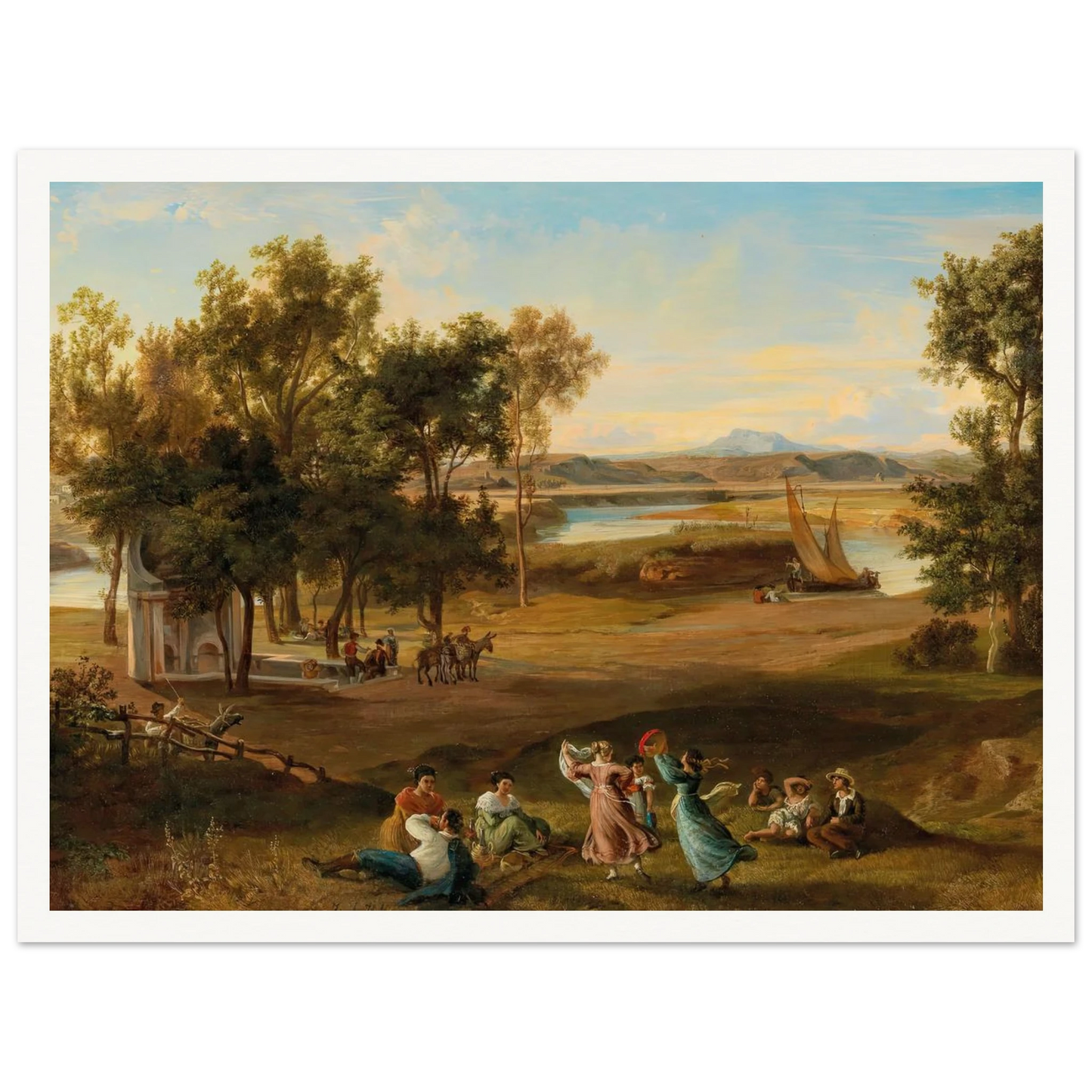 An idyllic southern landscape Art Print | Josef Hoffmann-Quipham Collections