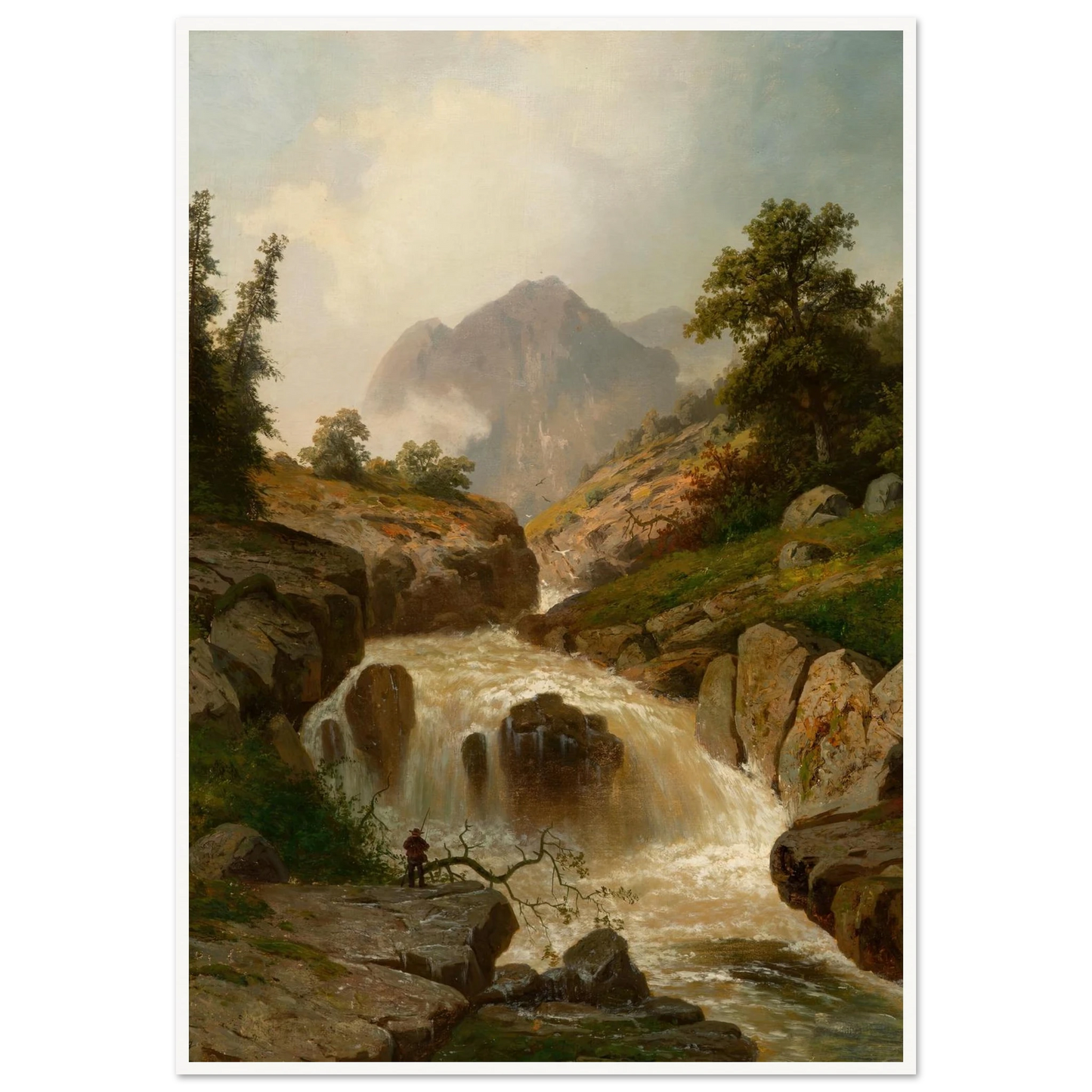 The Rippling River Art Print | Hermann Ottomar Herzog-Quipham Collections