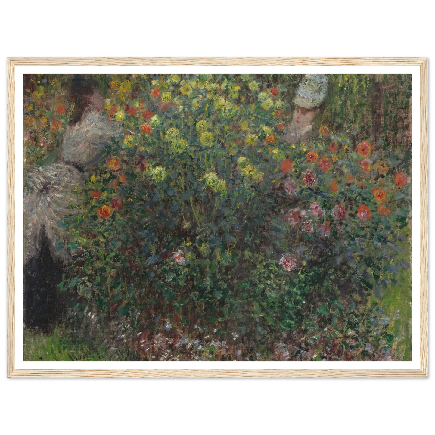 Ladies in Flowers (1875) Art Print | Claude Monet-Quipham Collections
