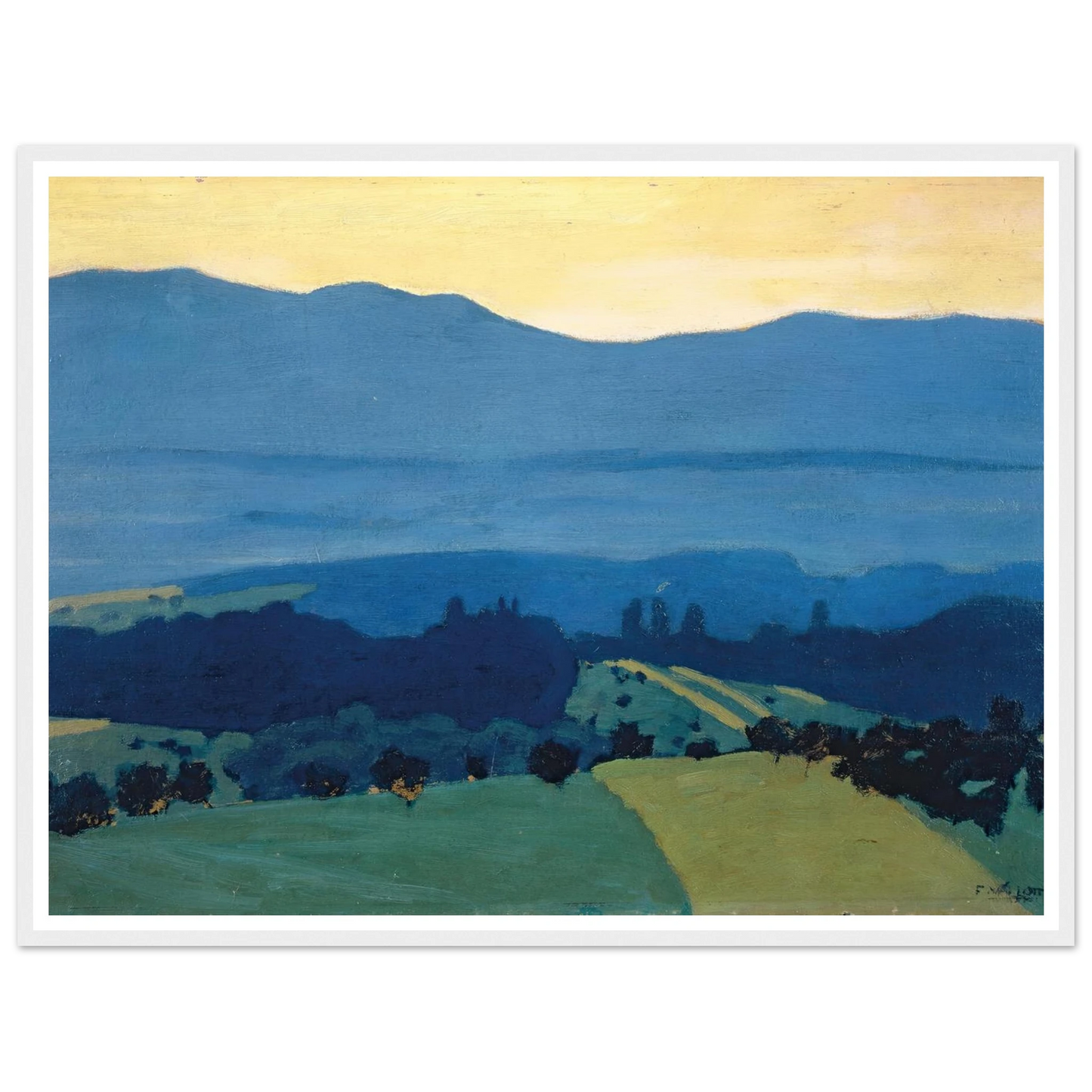 Landscape in the Jura Mountains near Romanel (1900) Art Print | Felix Vallotton-Quipham Collections