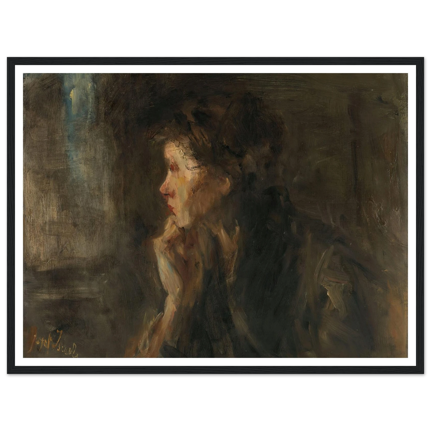 ‘Meditation’ (1896) Art Print | Jozef Israels-Quipham Collections