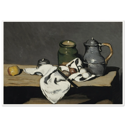 Still life with kettle (1867 - 1869) Art Print | Paul Cezanne-Quipham Collections
