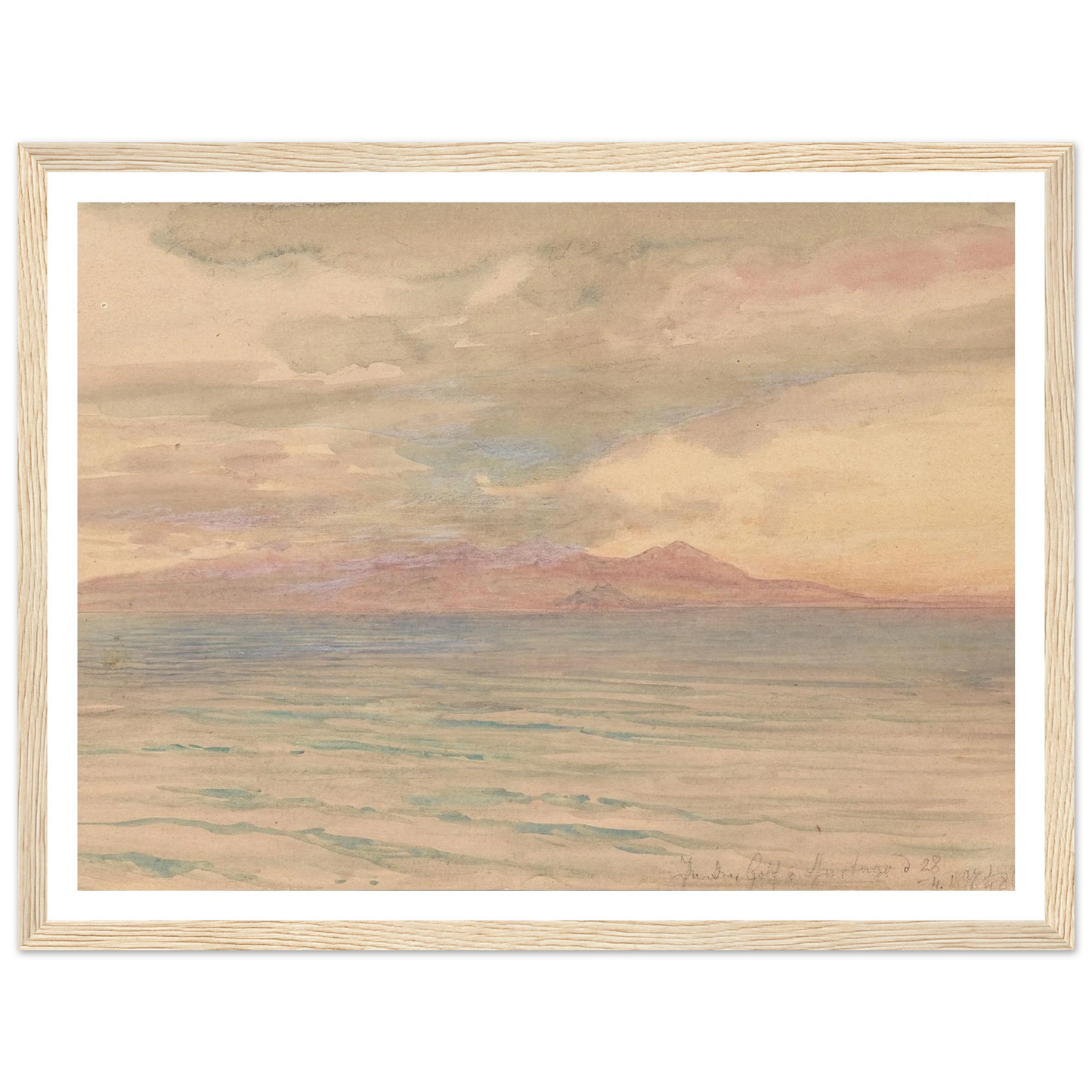 Sonnenuntergang im Golf von Karthago (1897) Art Print | Josef Hoffmann-Quipham Collections