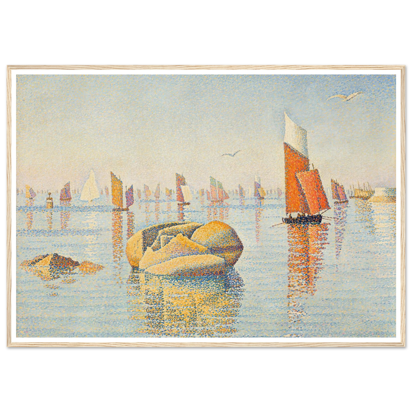 Concarneau, calme du matin (1891) Art Print | Paul Signac-Quipham Collections