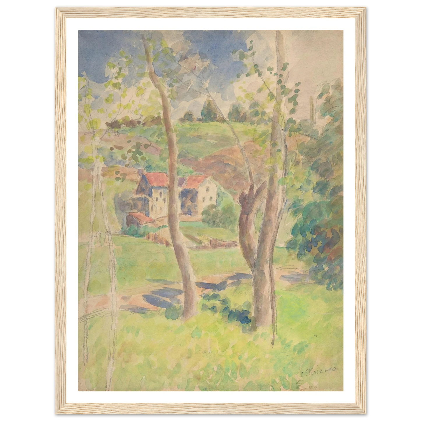 Landscape (second half 19th century) Art Print | Camille Pissarro-Quipham Collections