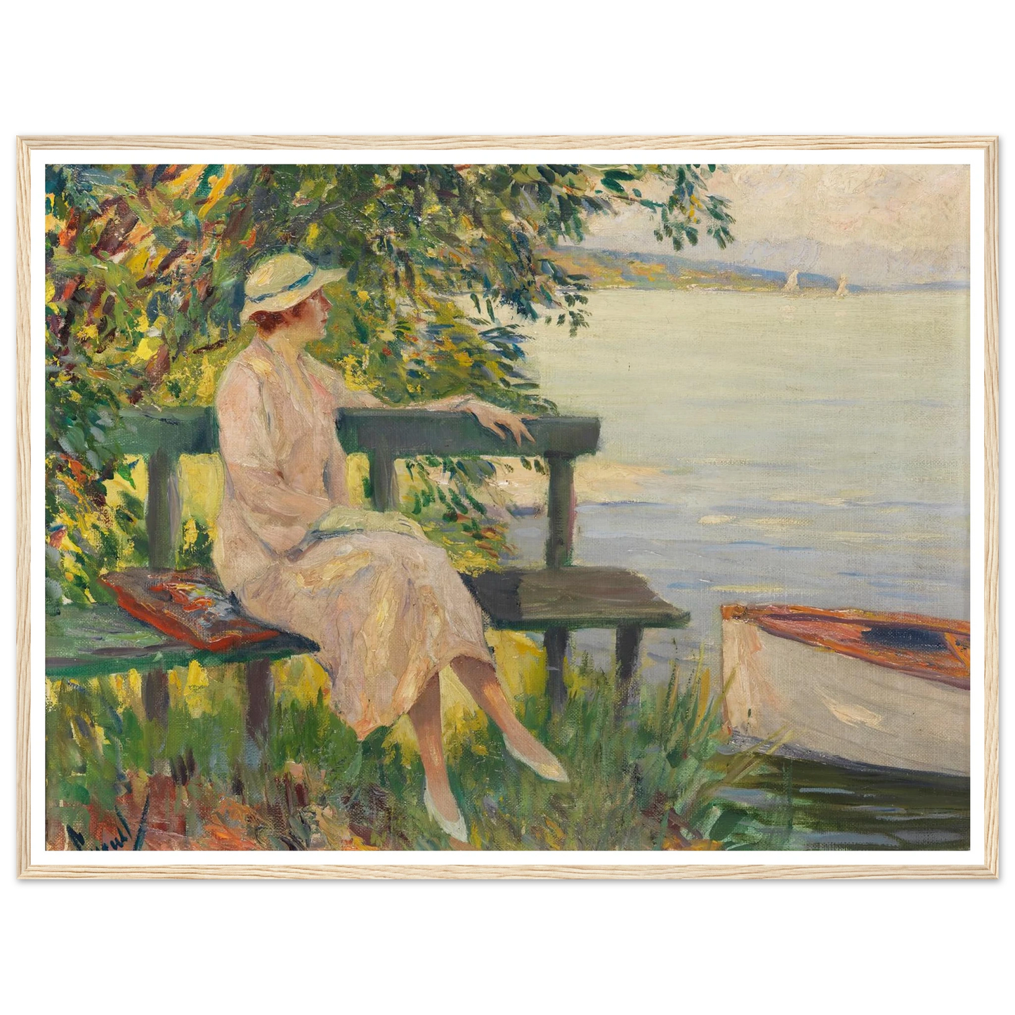 The green bench (1920) Art Print | Edward Cucue-Quipham Collections