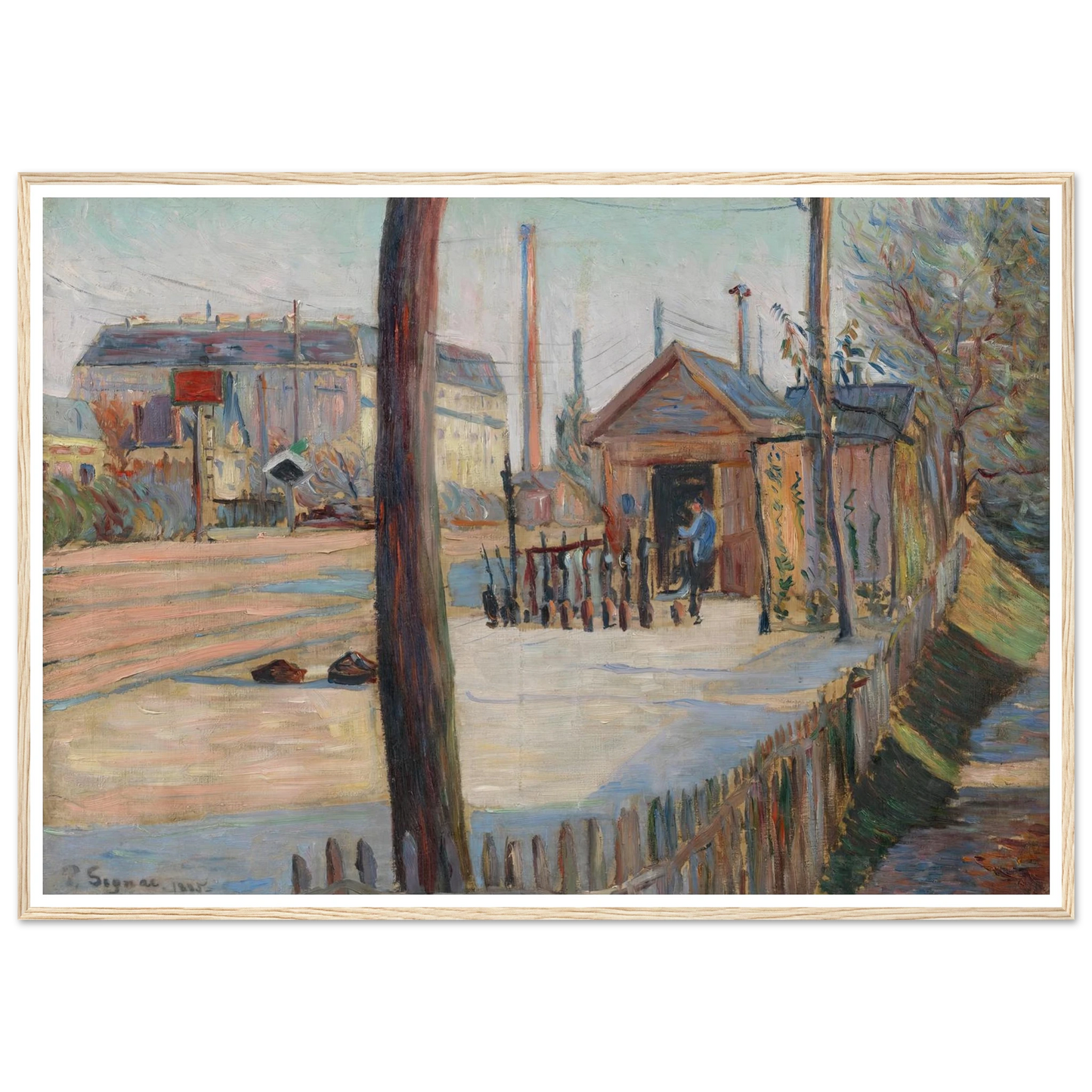 Railway junction near Bois-Colombes Art Print | Paul Signac-Quipham Collections