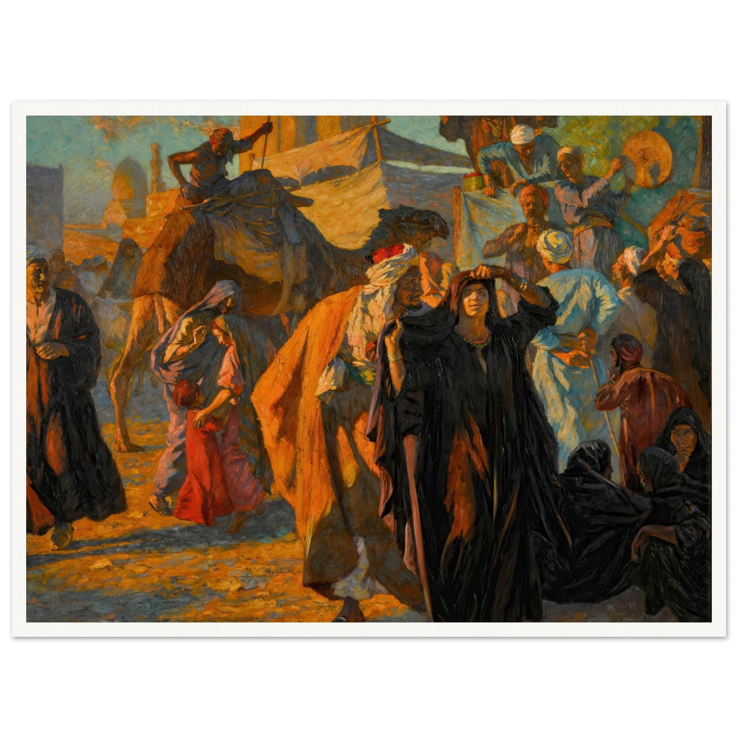 A Street Celebration In Cairo (1912) Art Print | Ludwig Deutsch-Quipham Collections