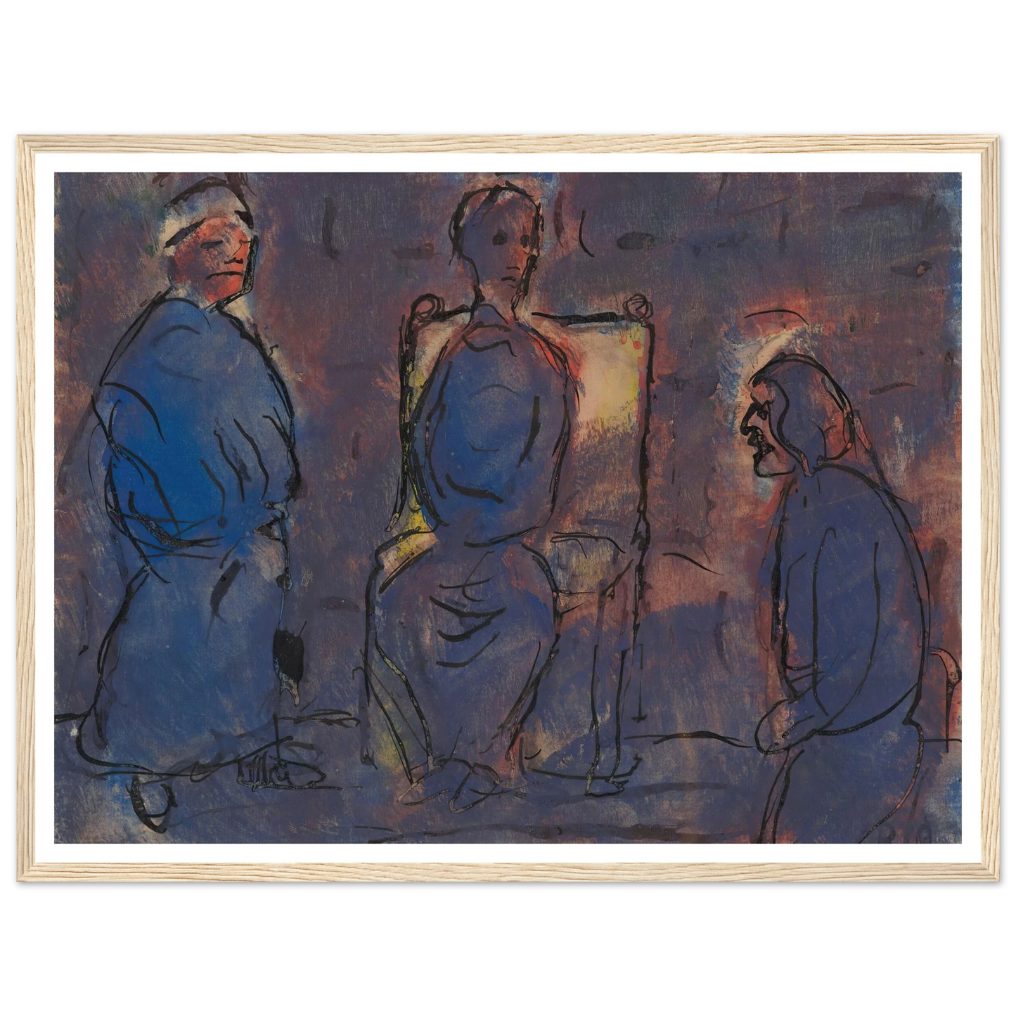 Conversation (1919) Art Print | Christian Rohlfs-Quipham Collections