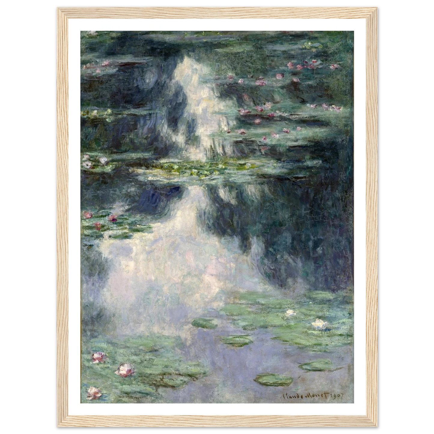 Pond with Water Lilies (1907) Art Print | Claude Monet-Quipham Collections