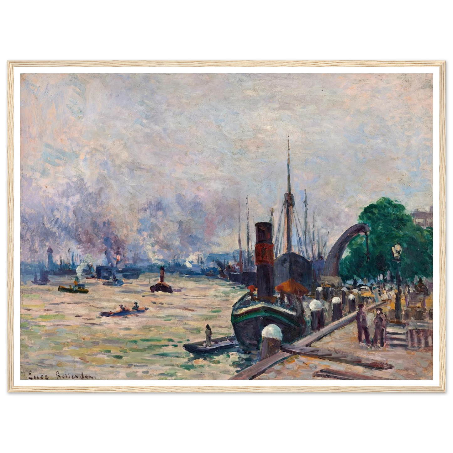 Le port de Rotterdam (1908) Art Print | Maximilien Luce-Quipham Collections