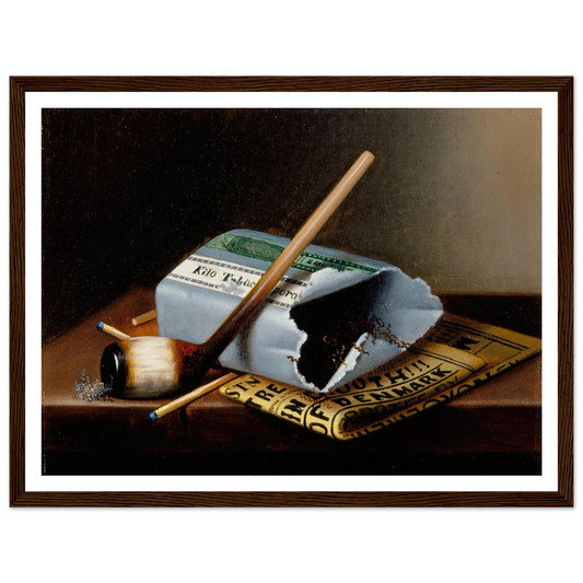 Alas, Poor Yorick (1877) Art Print | William Michael Harnett - Framed Poster - 30x40 cm / 12x16″ - Black frame