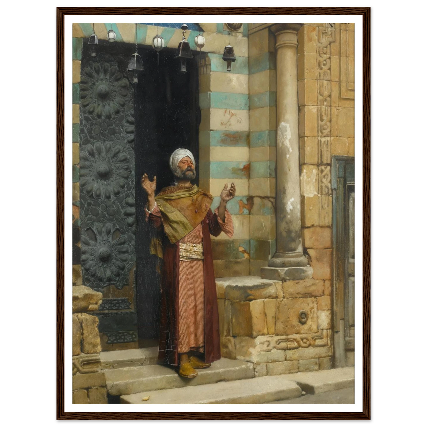 At the door of the mosque (1886) Art Print | Ludwig Deutsch-Quipham Collections