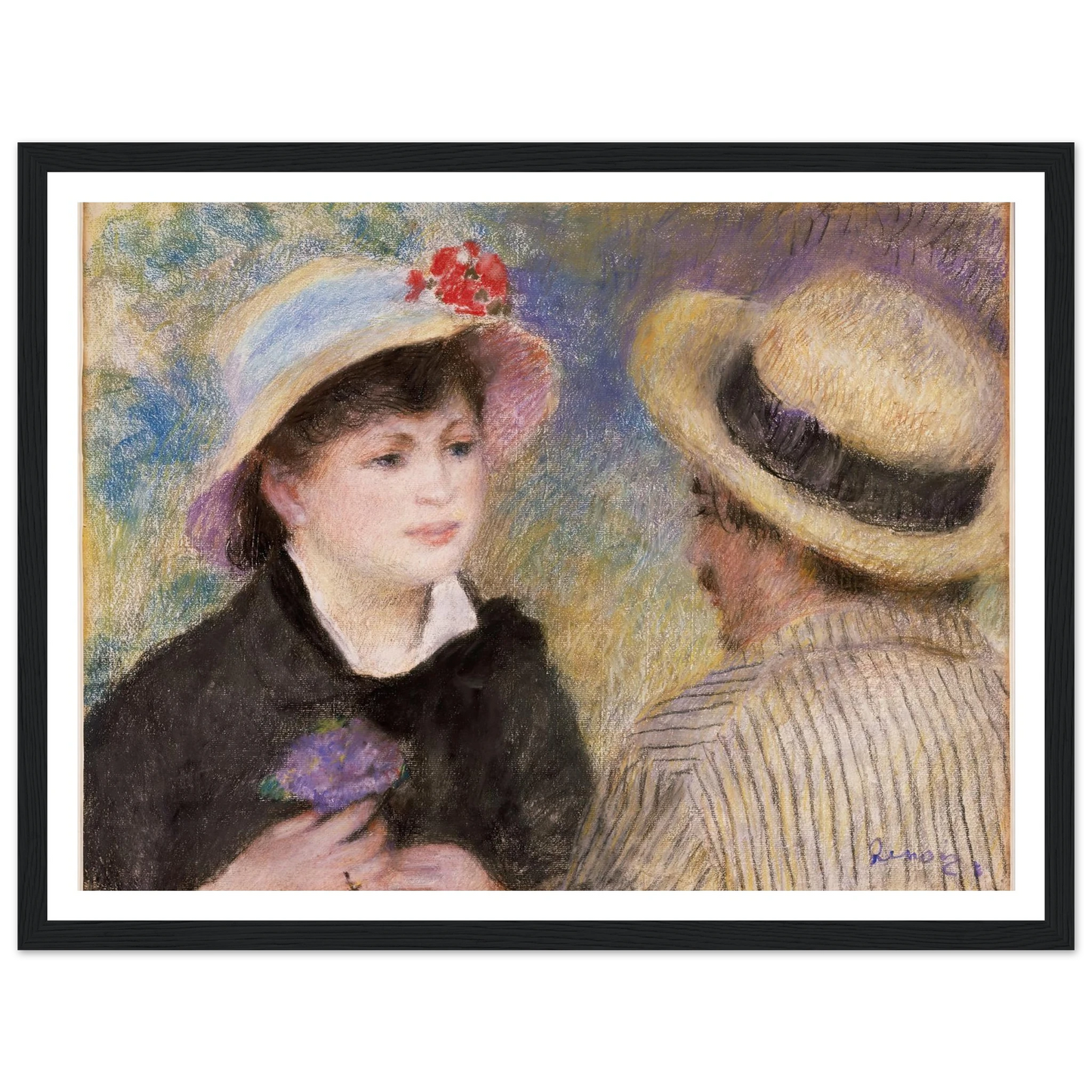 Boating Couple (said to be Aline Charigot and Renoir) (1881) Art Print | Pierre Auguste Renoir-Quipham Collections