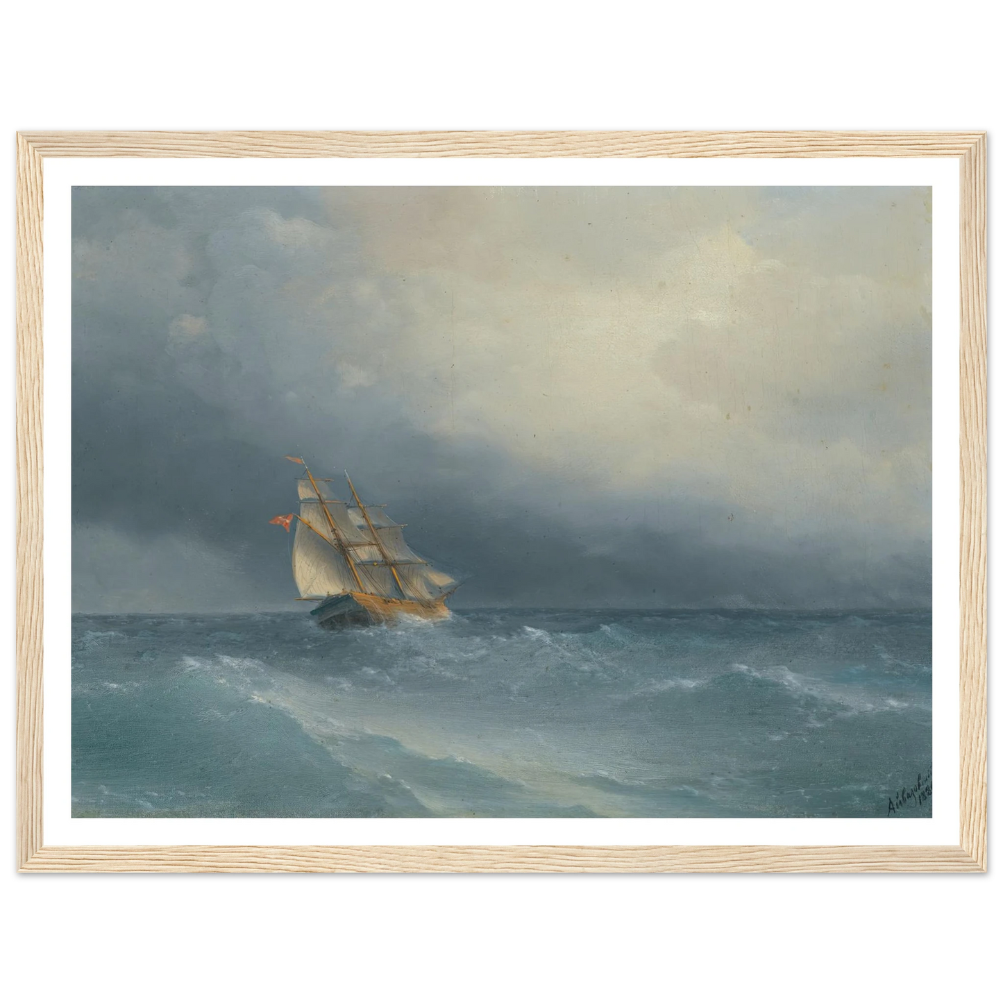 The Lifting Storm (1880) Art Print | Ivan Konstantinovich Aivazovsky-Quipham Collections