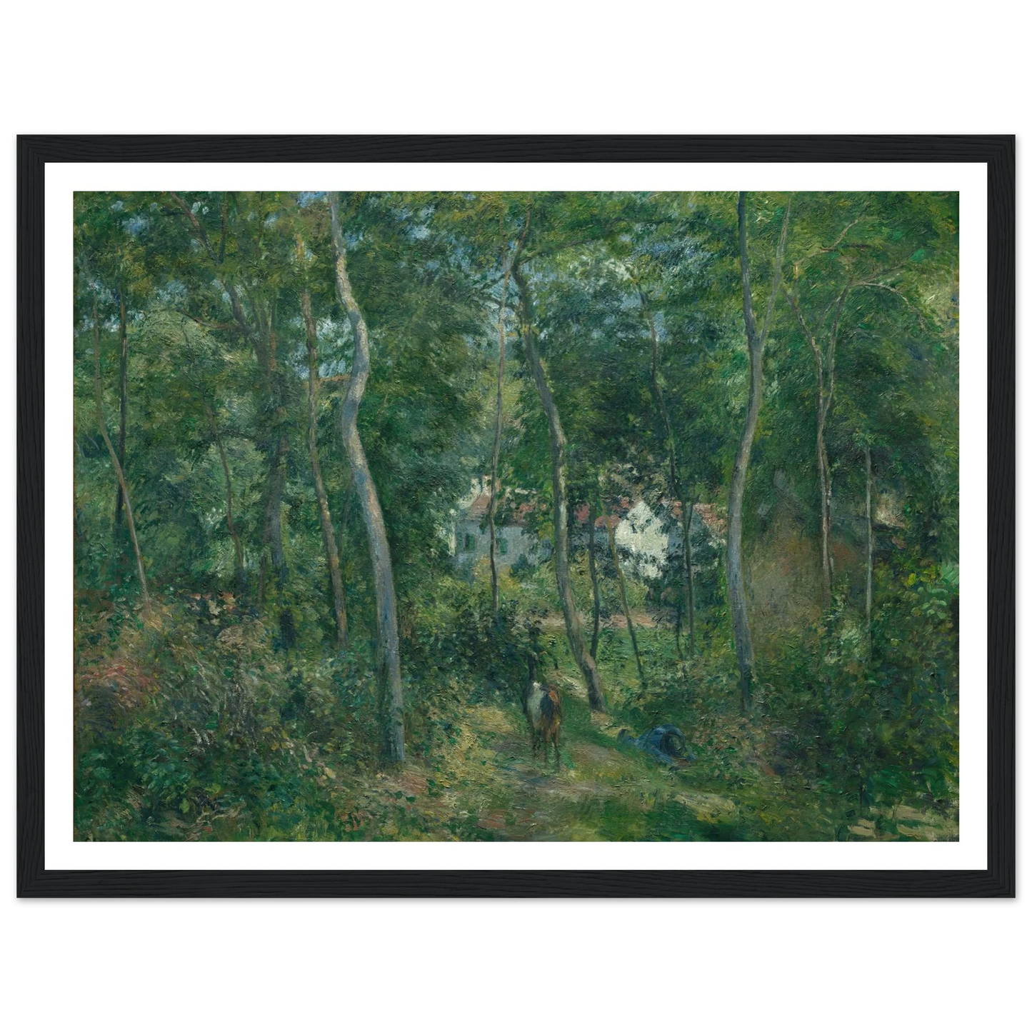 Edge of the Woods Near L’Hermitage, Pontoise (1879) Art Print | Camille Pissarro-Quipham Collections